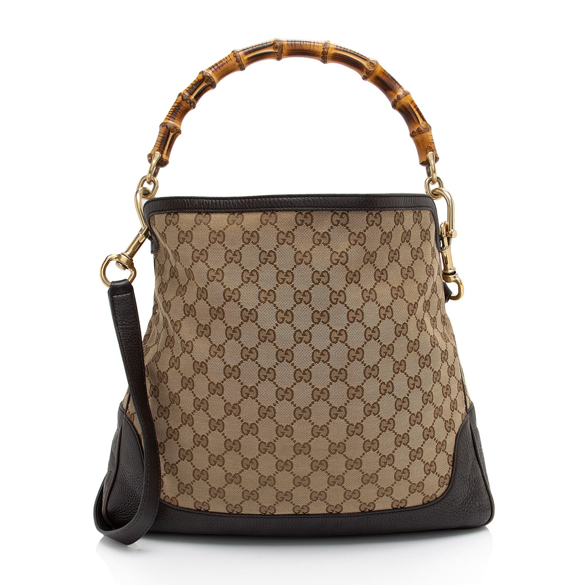 Gucci Leather Canvas Shoulder Bag