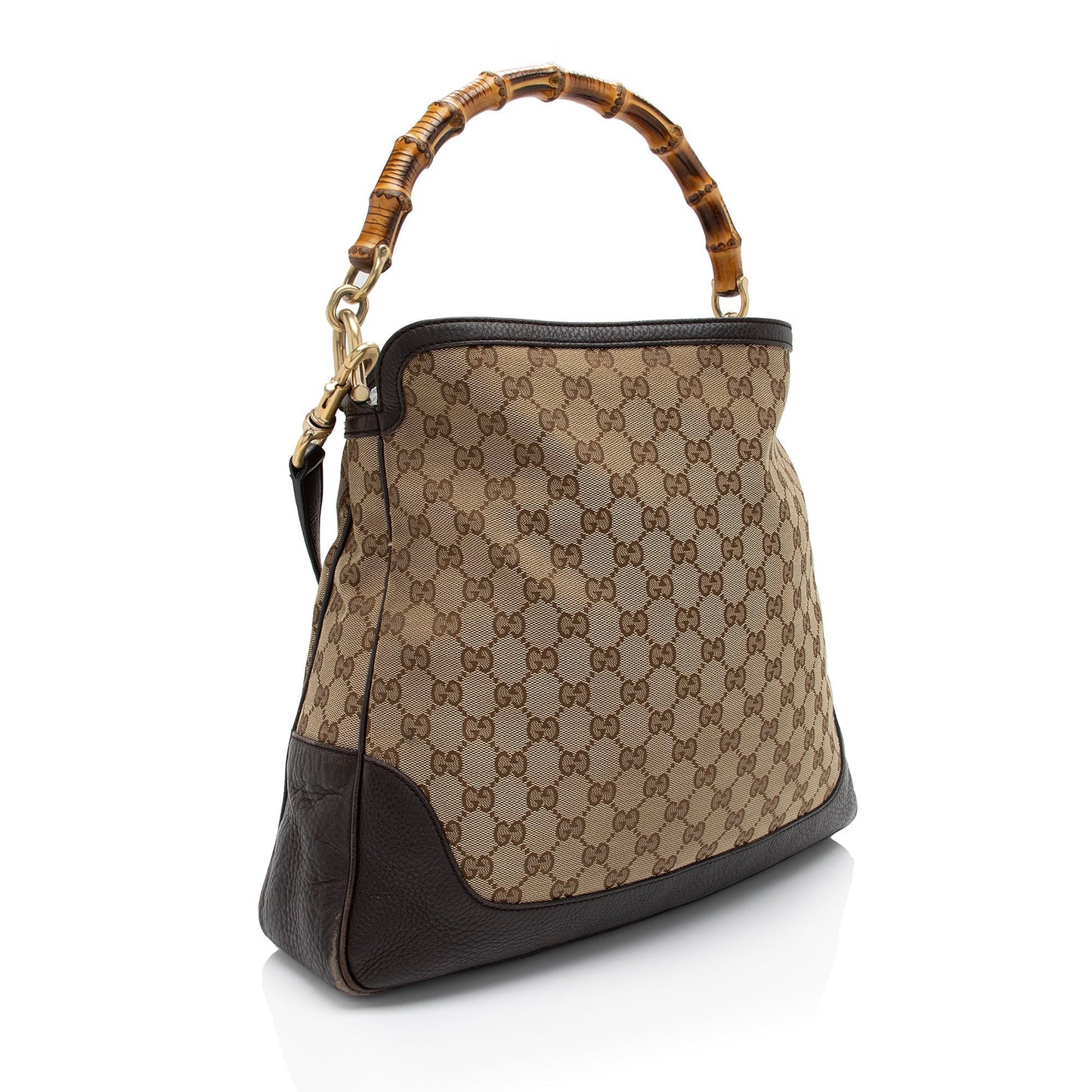 Gucci Leather Canvas Shoulder Bag