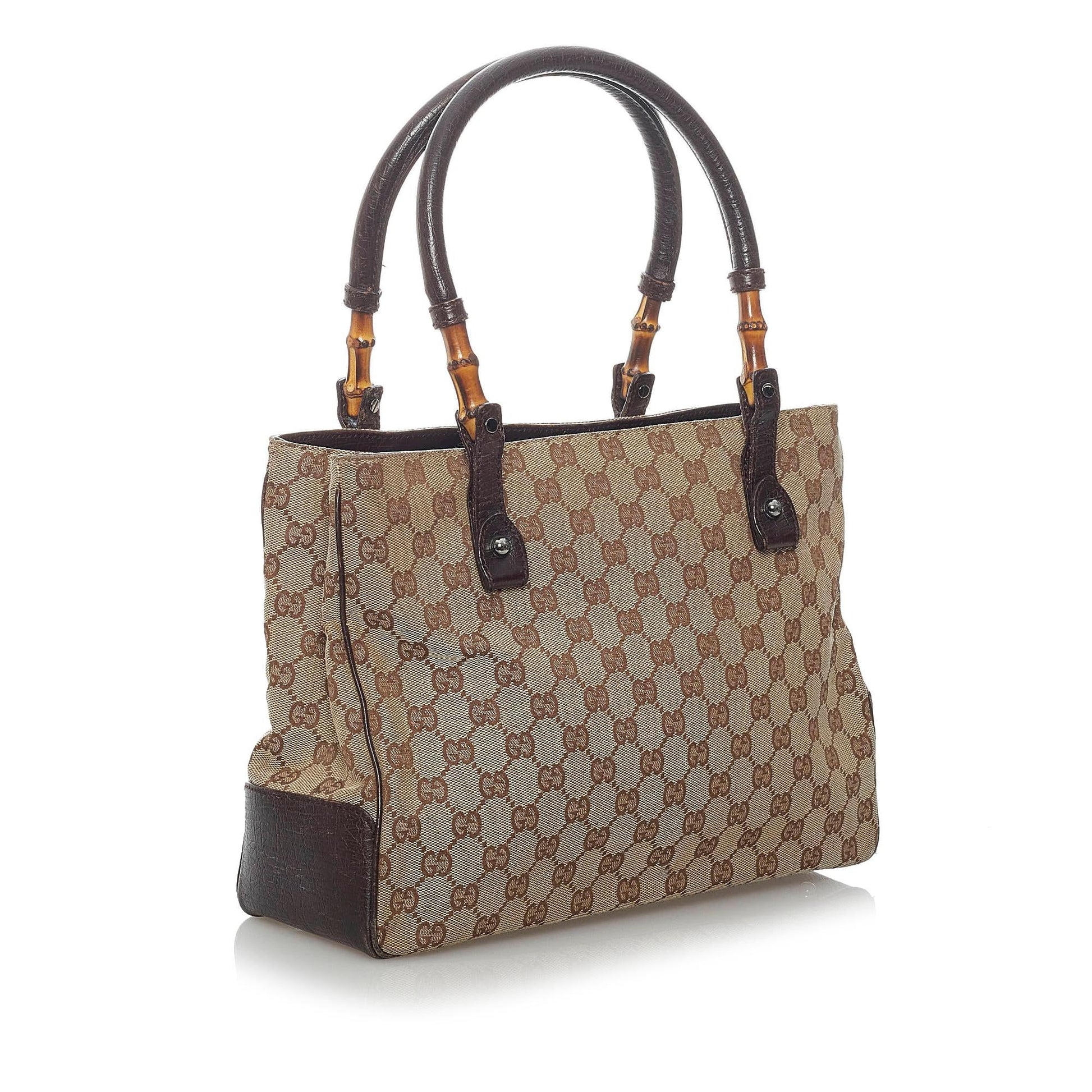 Gucci Bamboo Canvas Handbag Style 1