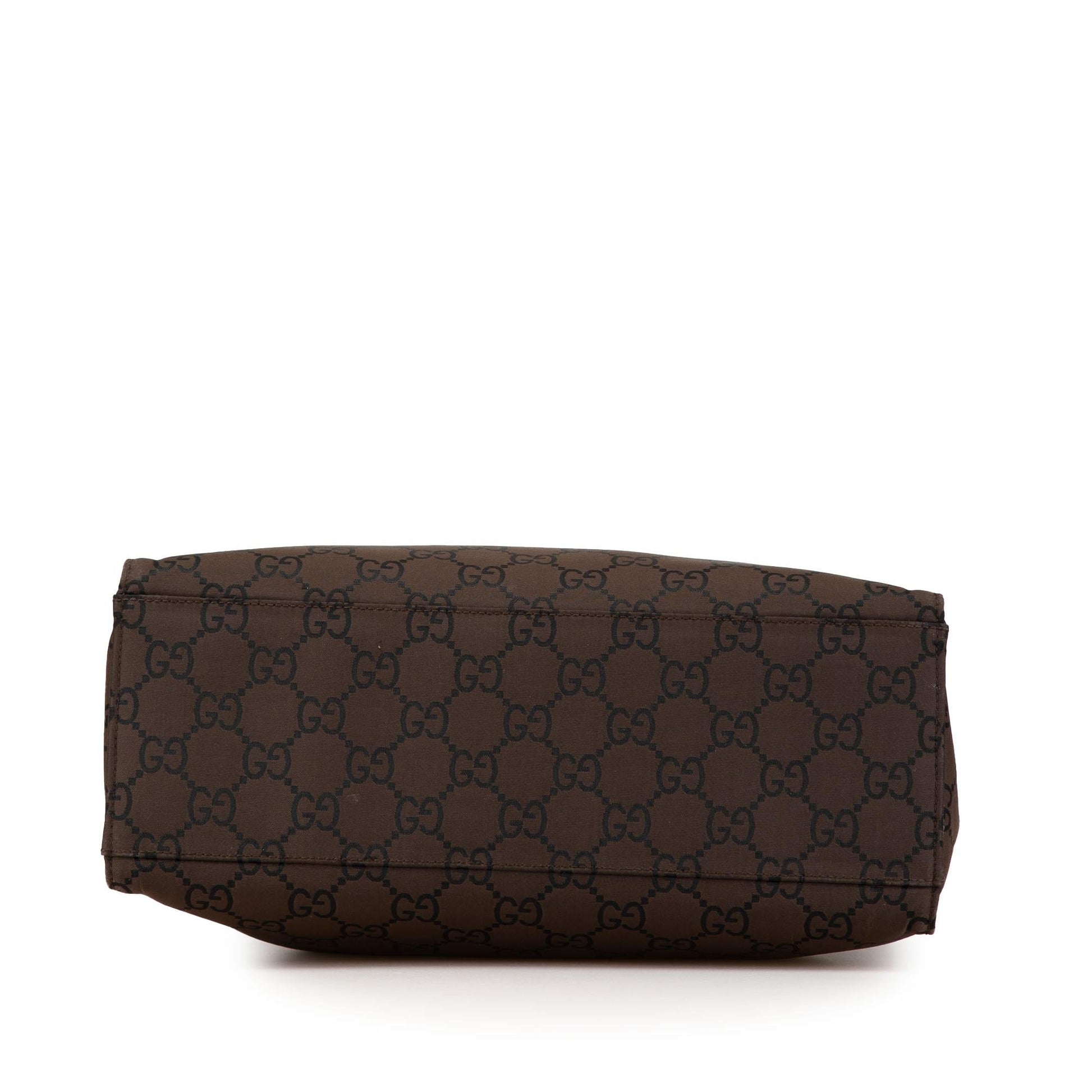 Gucci GG Canvas Bamboo Handbag