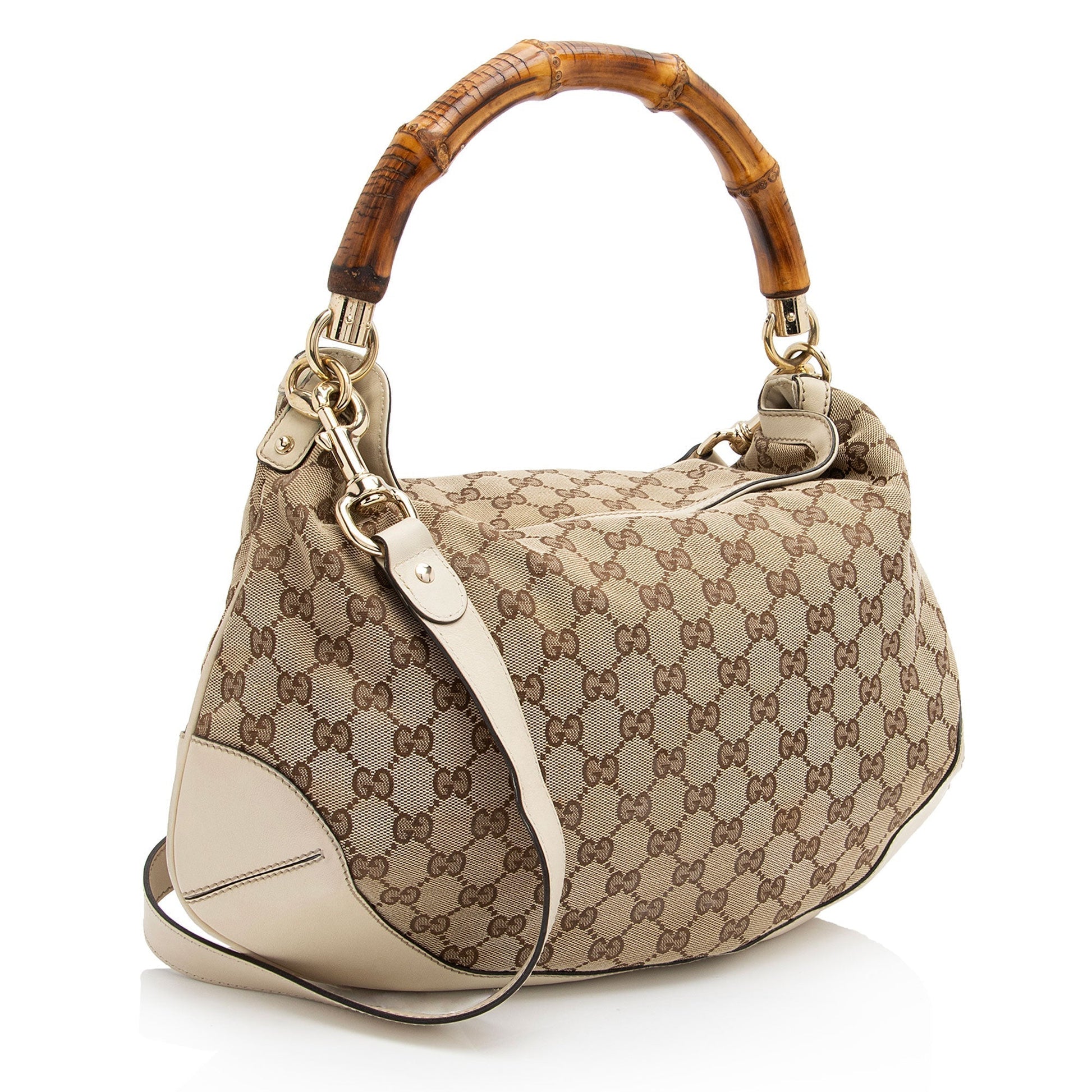 Gucci Leather Canvas Shoulder Bag