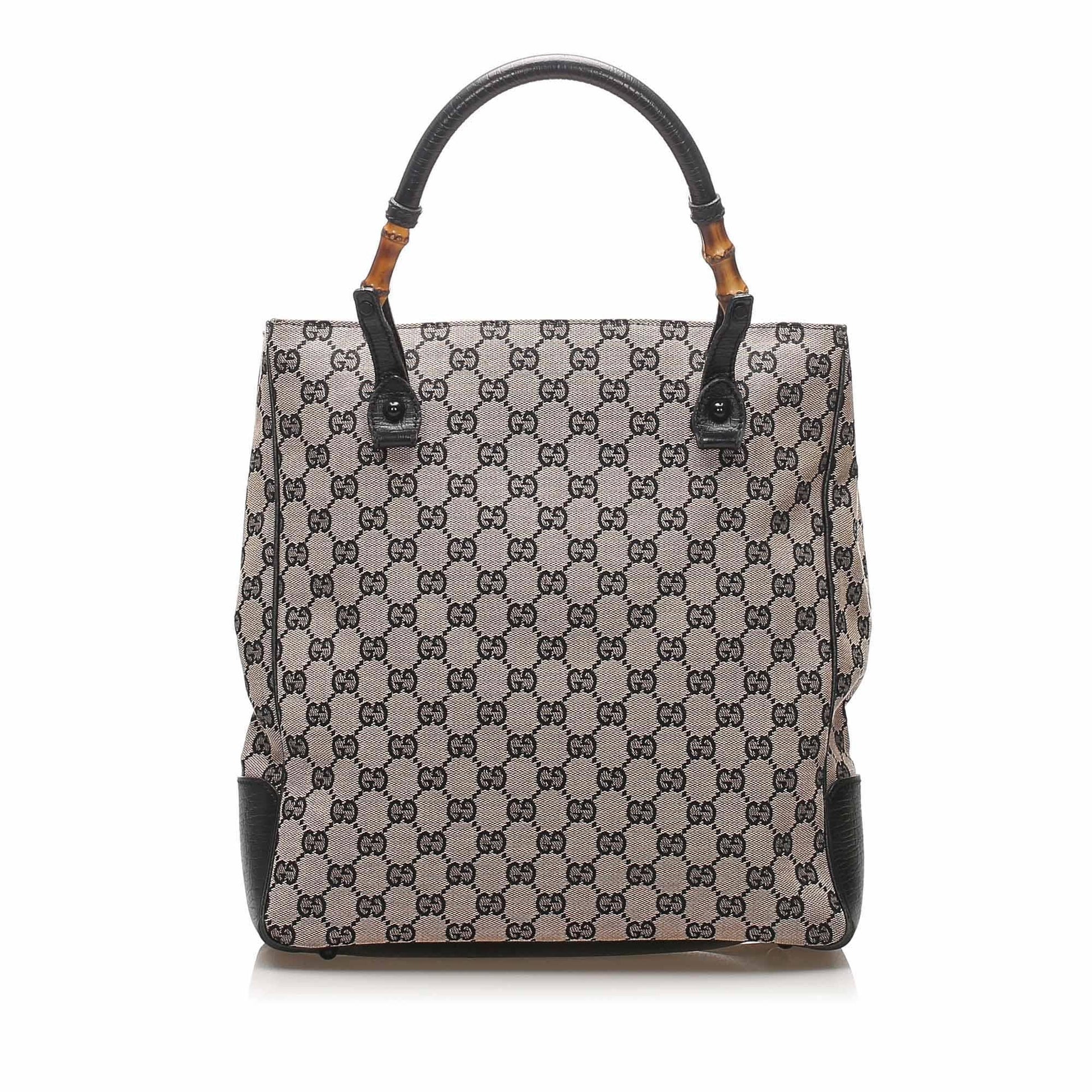 Gucci Bamboo Canvas Tote Style 13