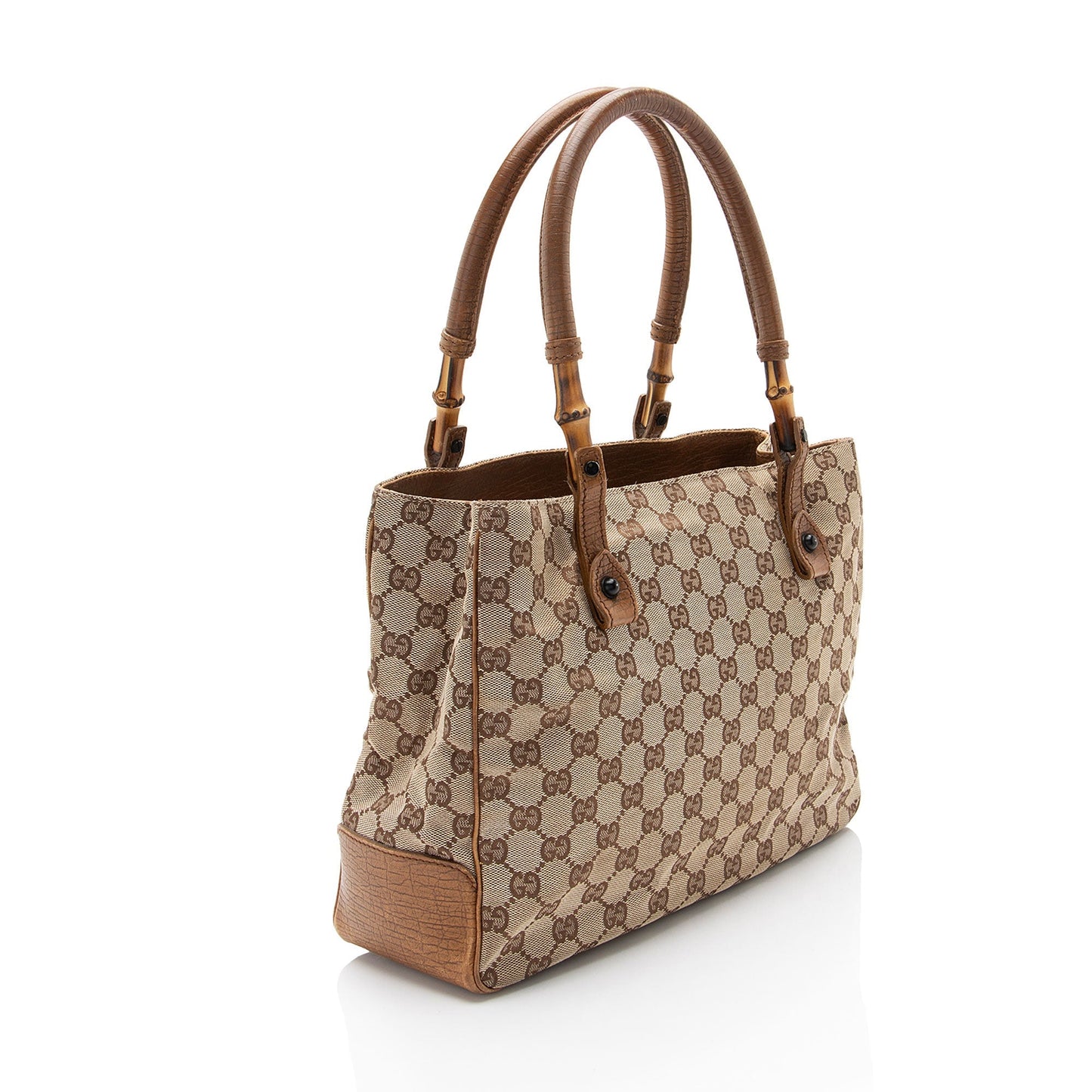 Gucci GG Canvas Bamboo Tote (SHF-CF73dz)