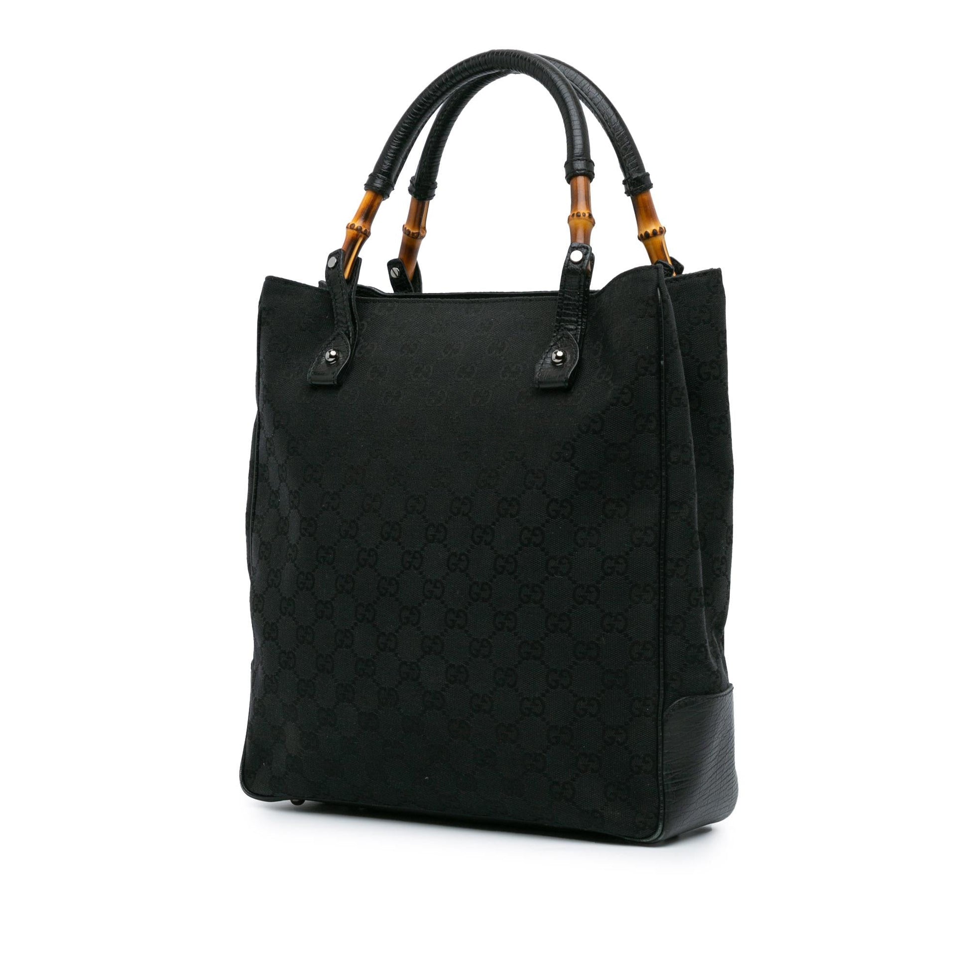 Gucci GG Canvas Bamboo Tote (SHG-b7lQHd)
