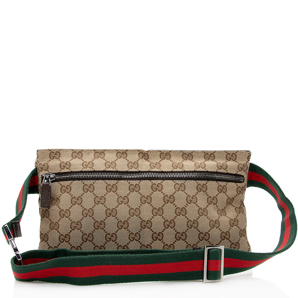 Gucci Web Leather Canvas Shoulder Bag Style 4