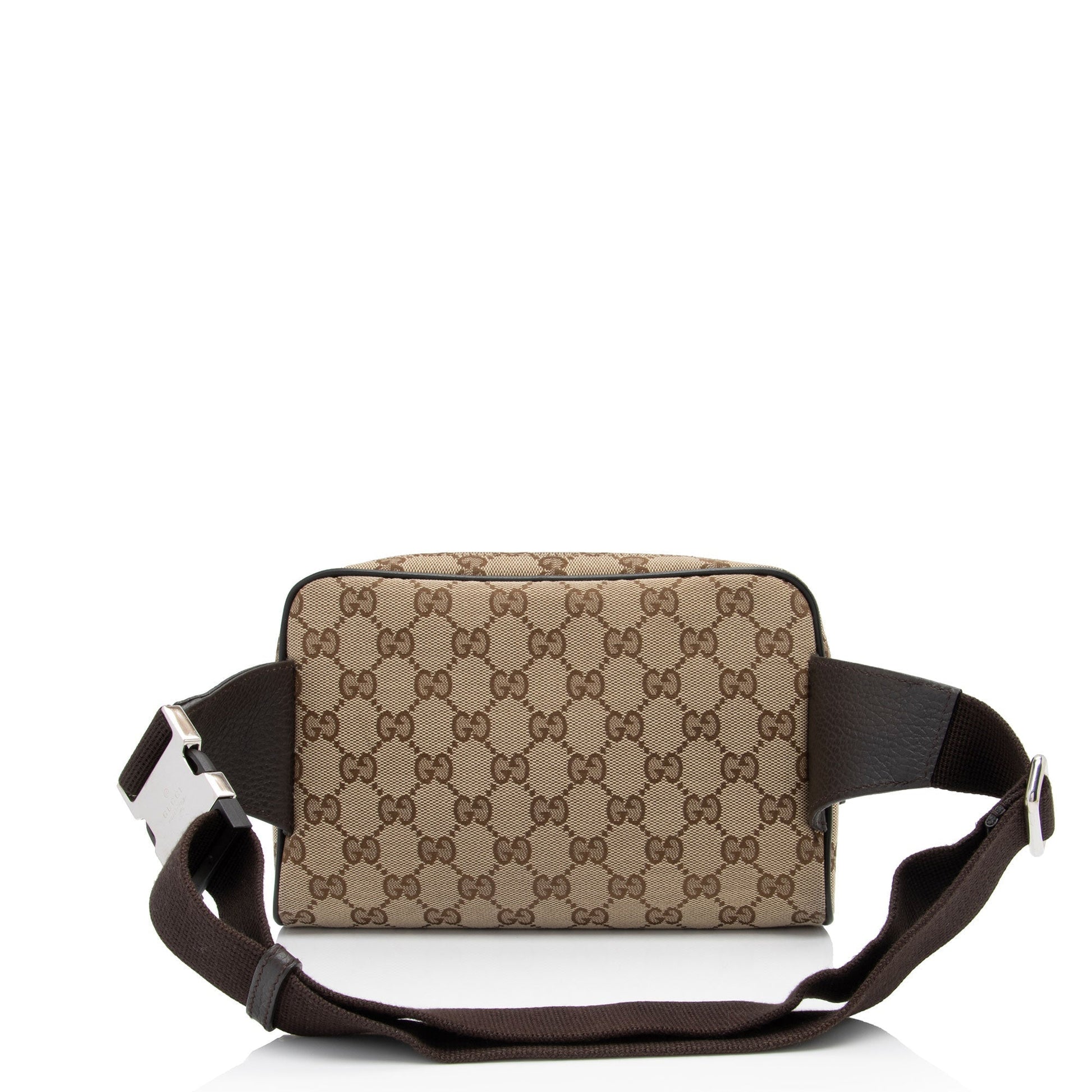 Gucci Nylon Leather Canvas Shoulder Bag