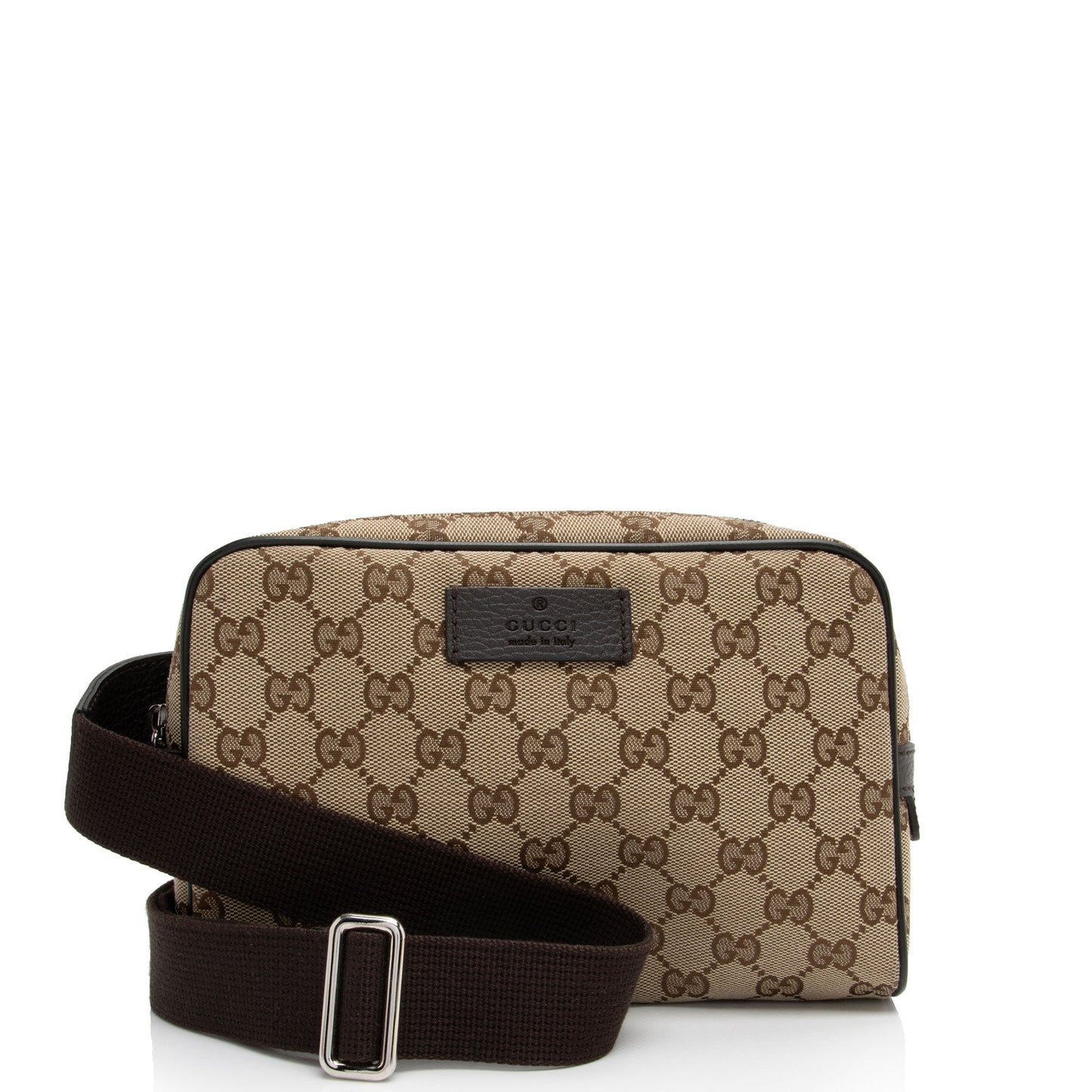 Gucci Nylon Leather Canvas Shoulder Bag