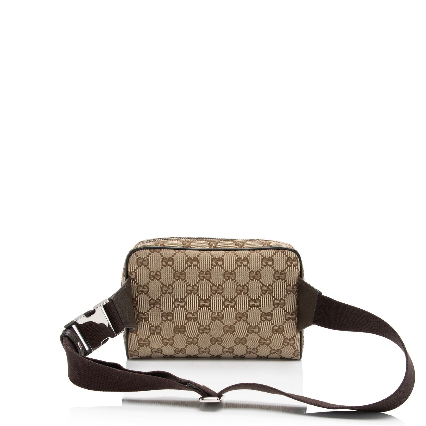 Gucci Nylon Leather Canvas Shoulder Bag