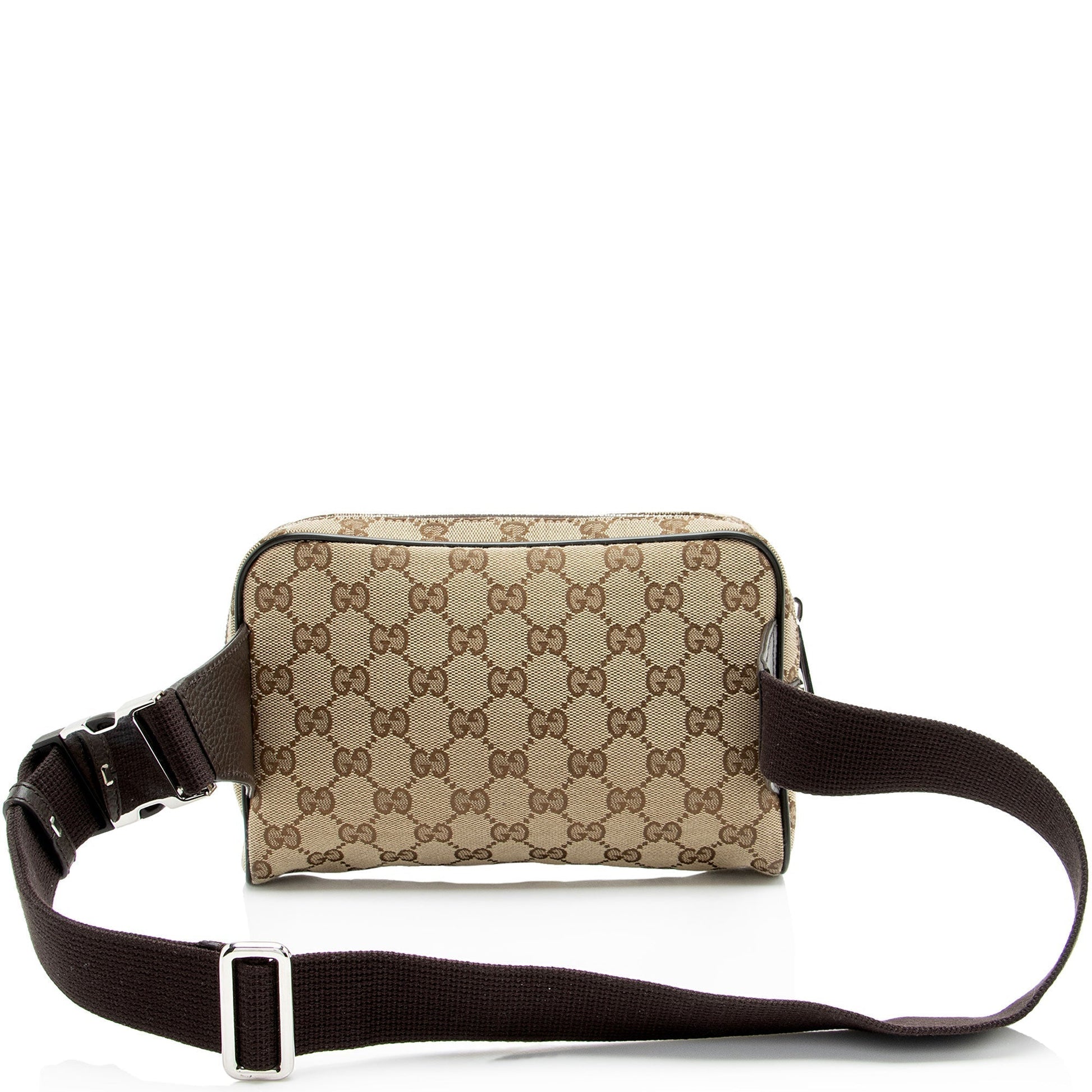 Gucci Nylon Leather Canvas Shoulder Bag