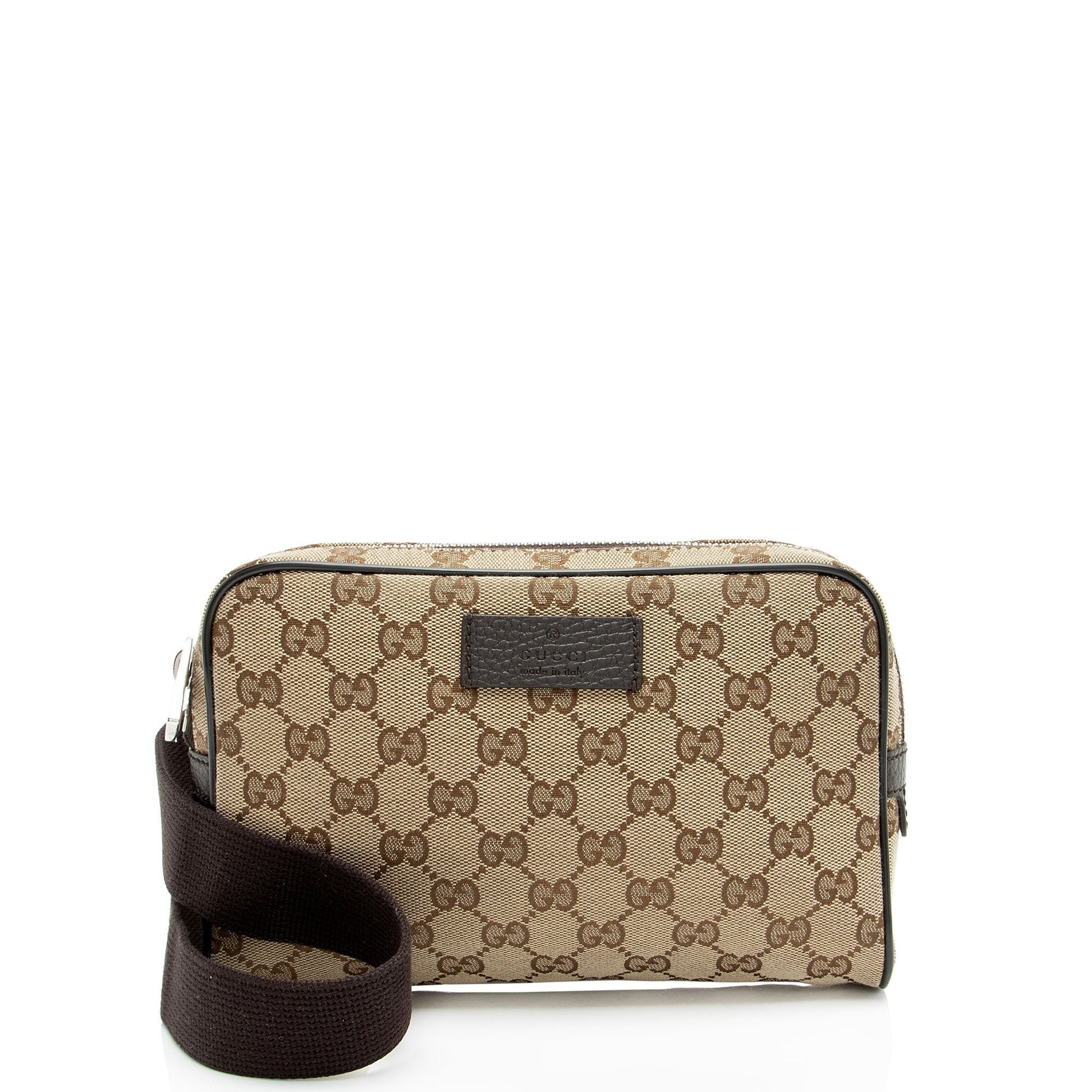 Gucci Nylon Leather Canvas Shoulder Bag
