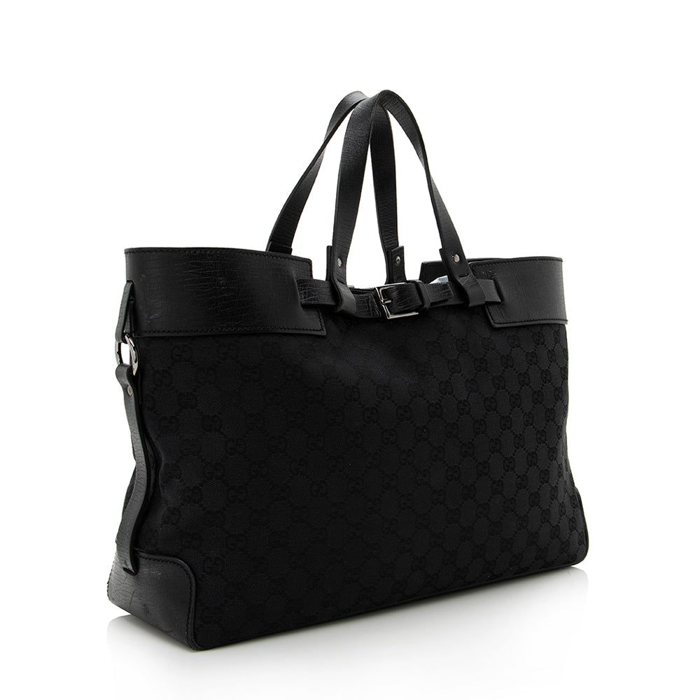 Gucci Leather Canvas Tote Style 58