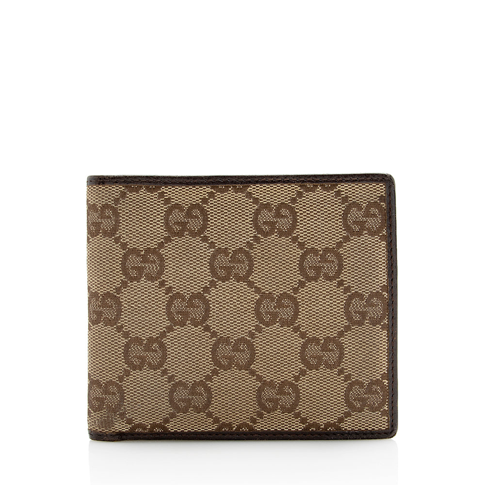 Gucci GG Canvas Bi-Fold Wallet (SHF-22146)