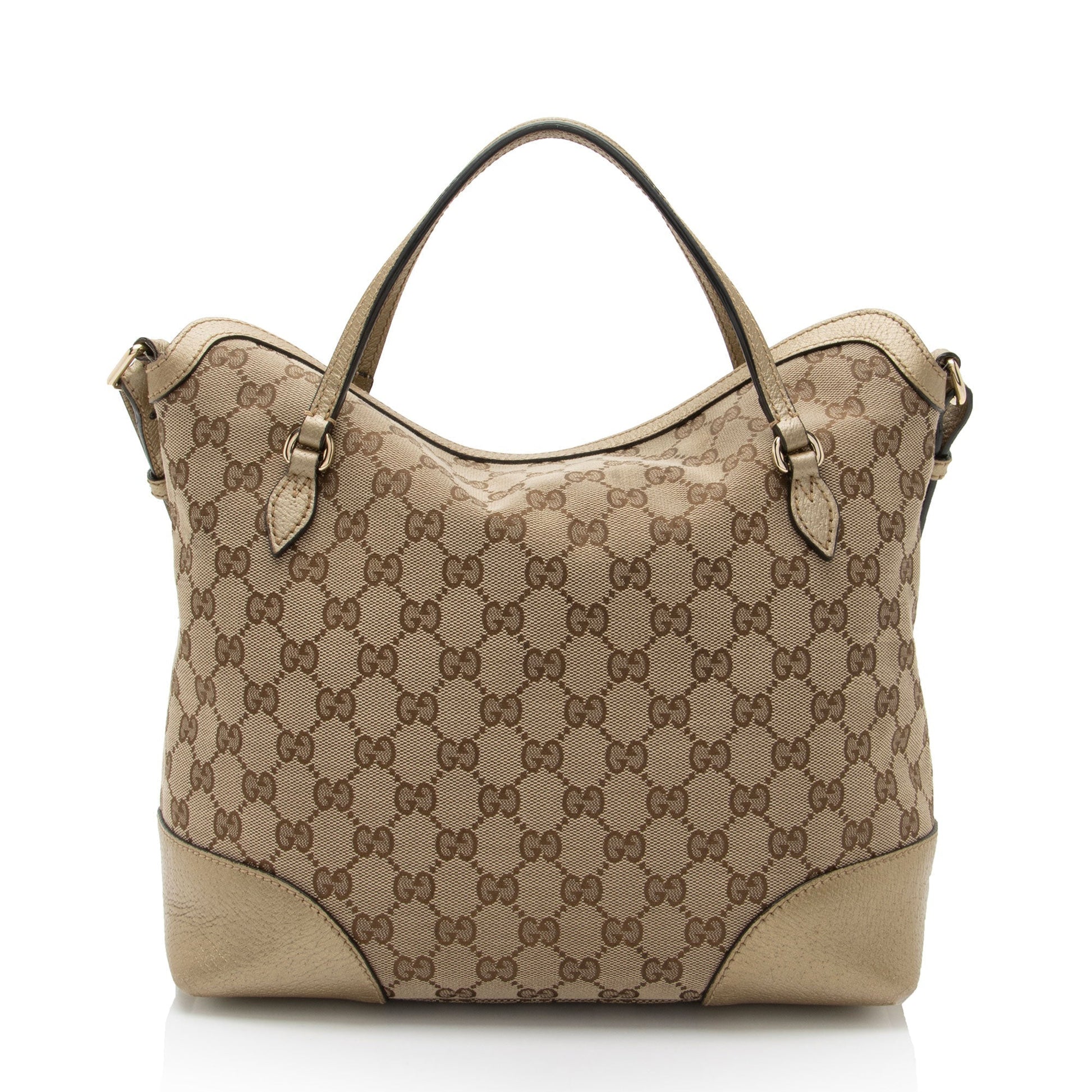 Gucci Leather Canvas Tote