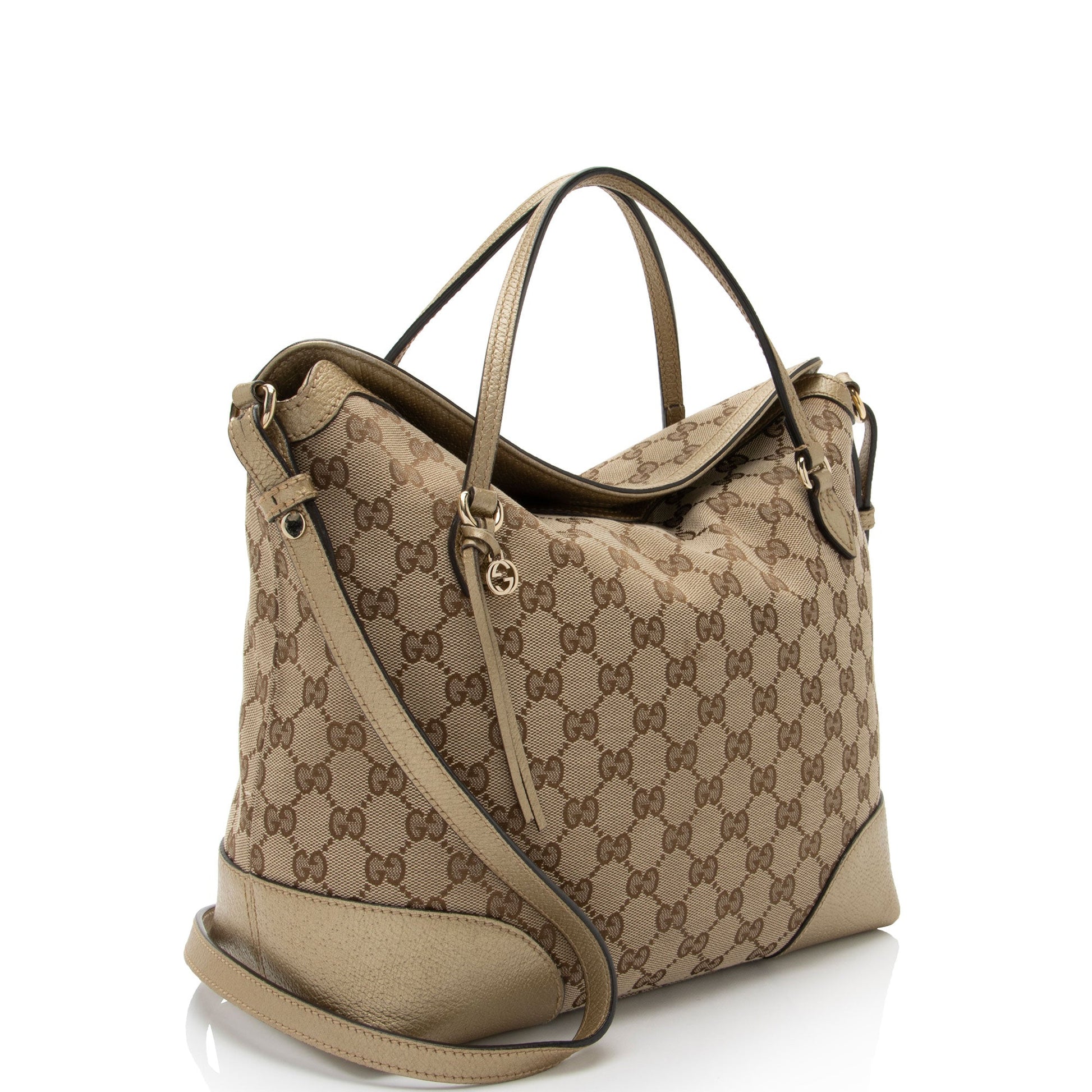 Gucci Leather Canvas Tote