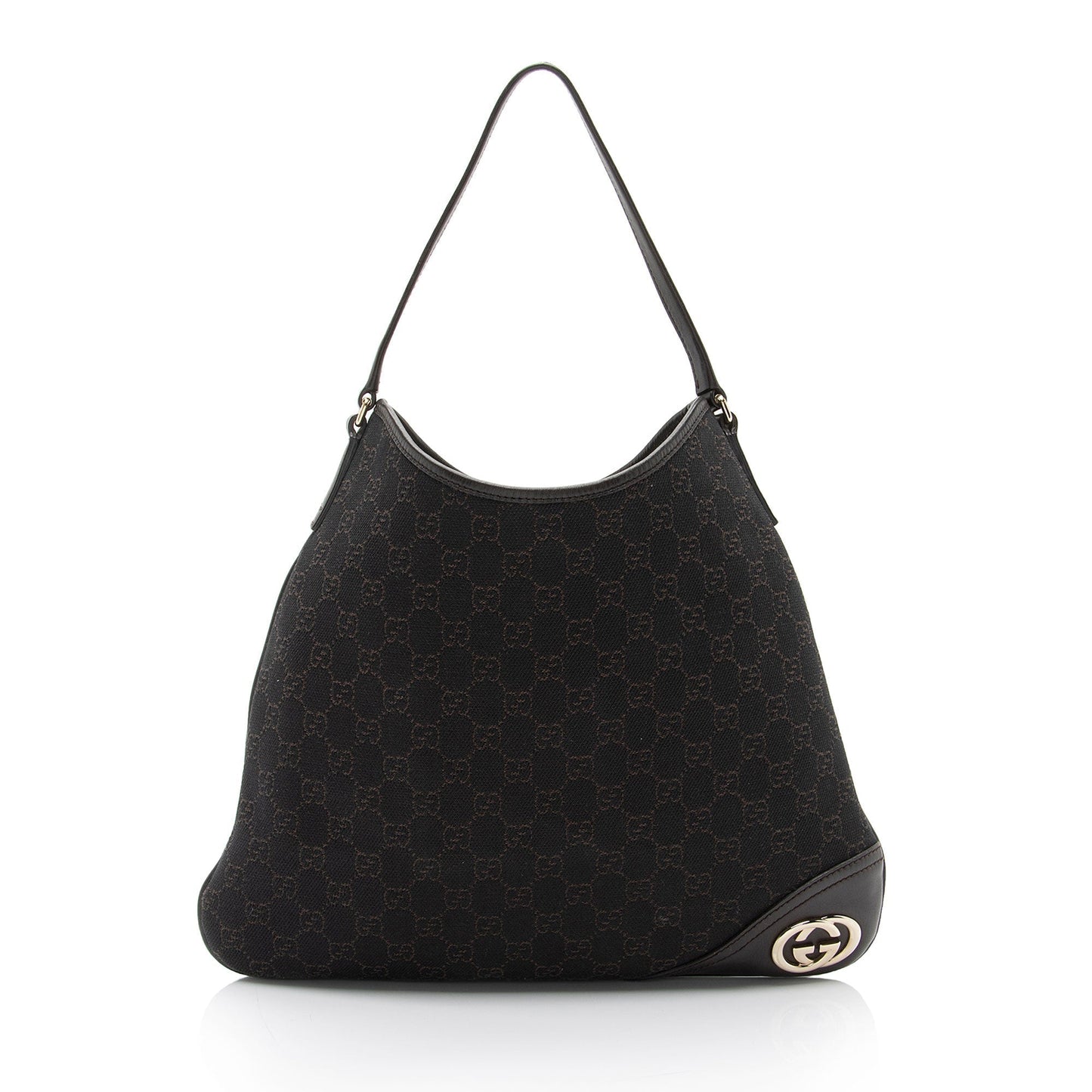 Gucci Leather Canvas Shoulder Bag
