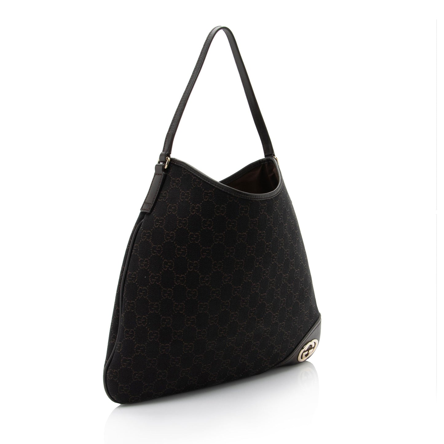 Gucci Leather Canvas Shoulder Bag