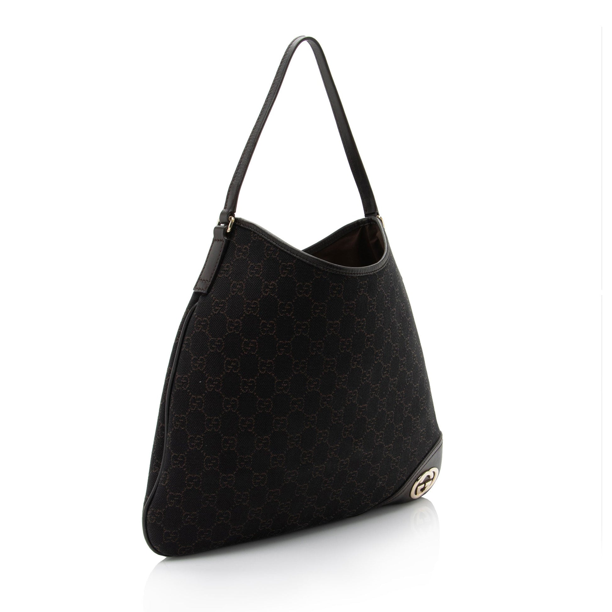 Gucci Leather Canvas Shoulder Bag