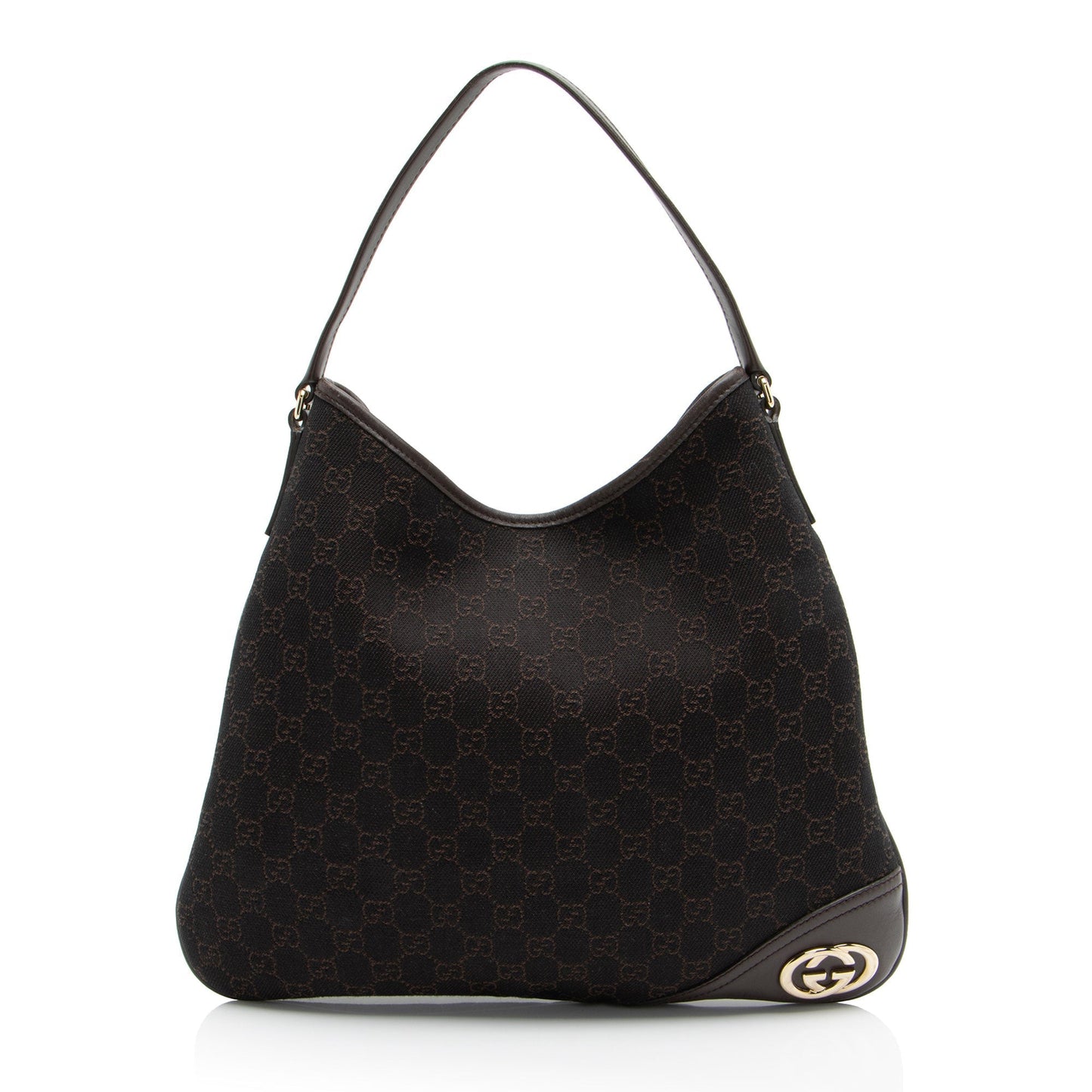 Gucci Leather Canvas Shoulder Bag