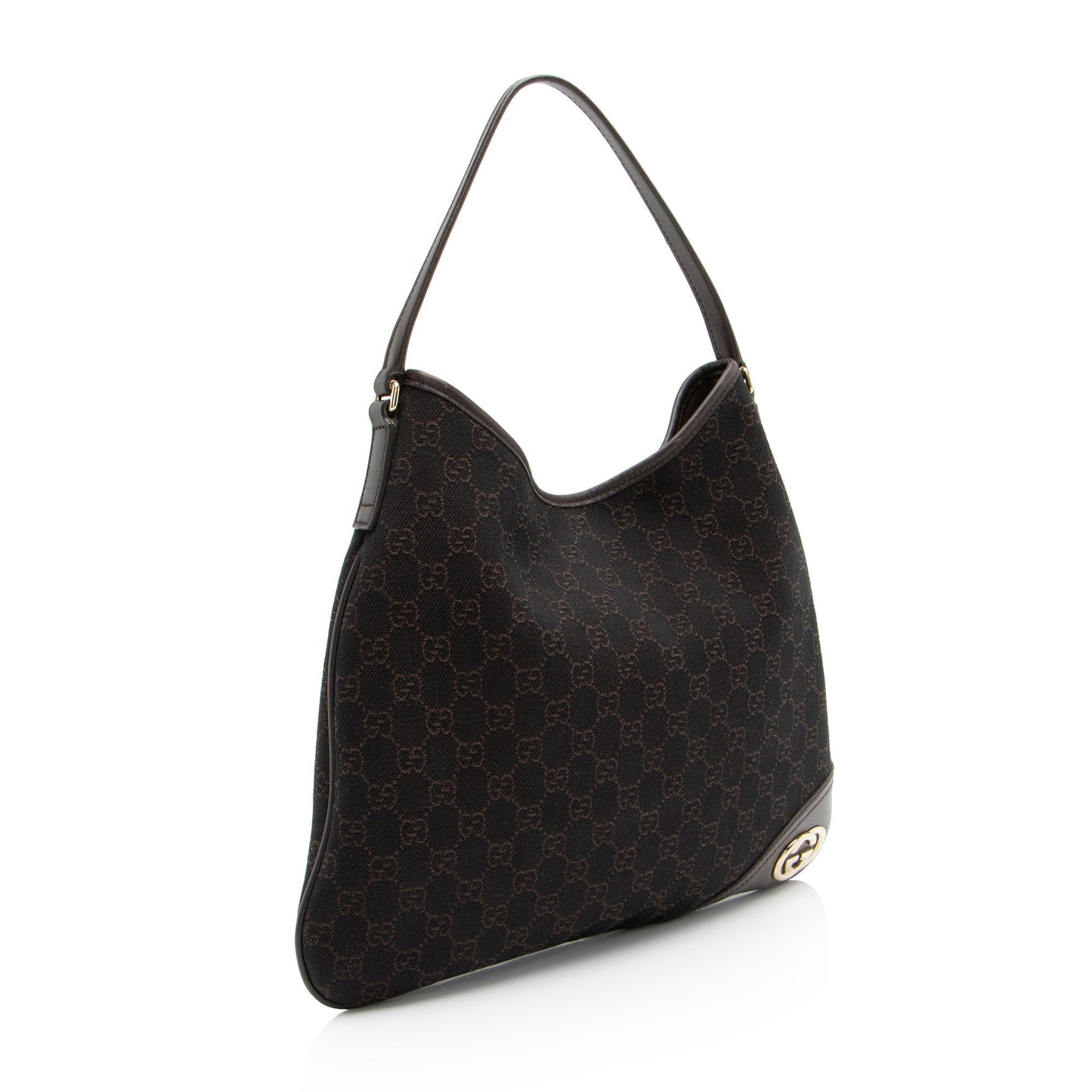 Gucci Leather Canvas Shoulder Bag