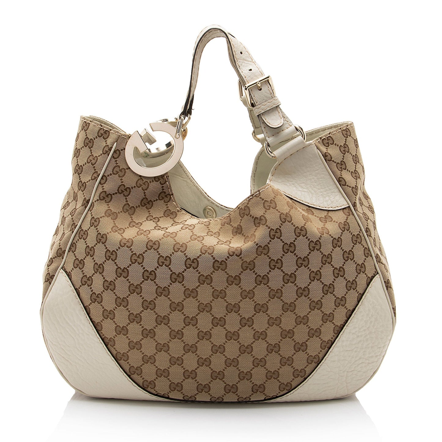 Gucci Leather Canvas Shoulder Bag