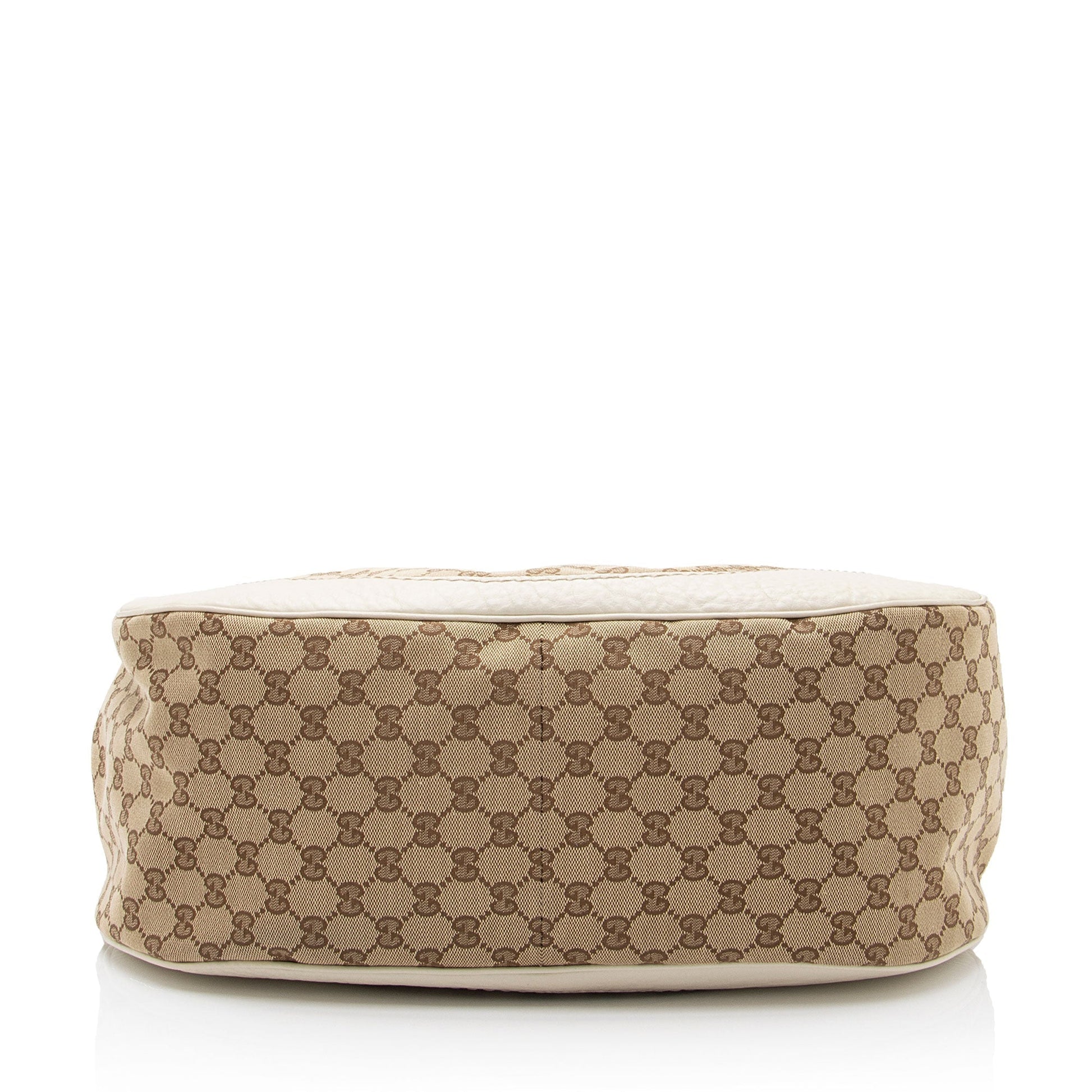Gucci Leather Canvas Shoulder Bag