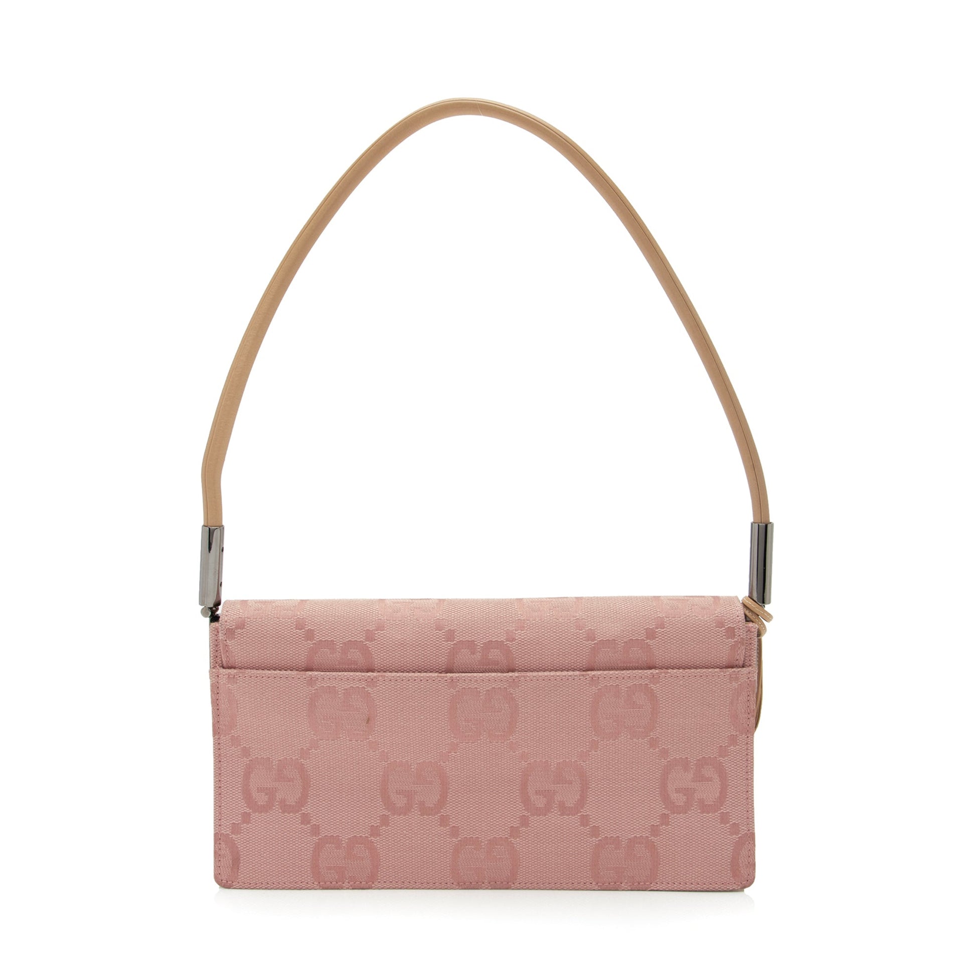 Gucci GG Canvas Charm Pochette Flap Bag (SHF-23494)
