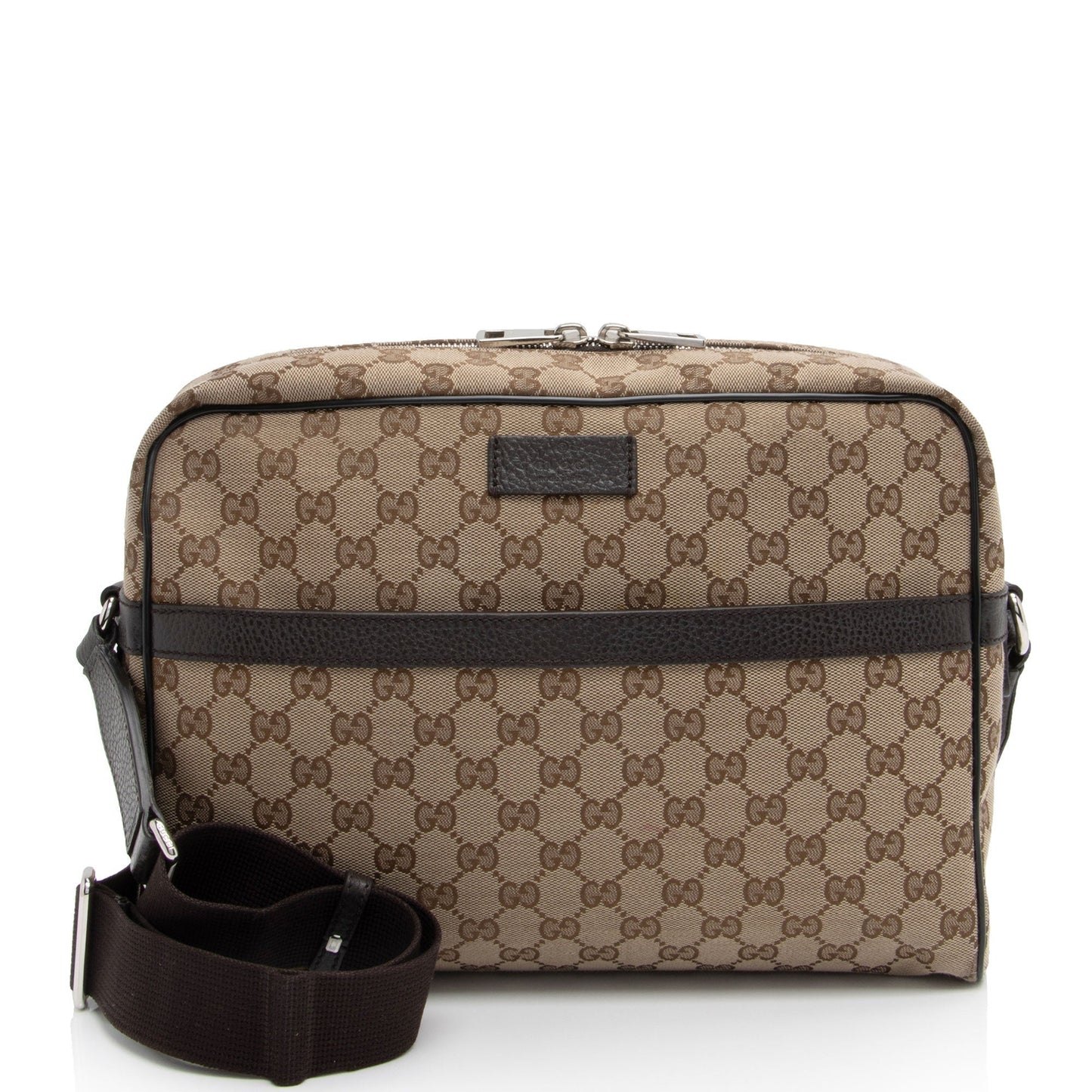 Gucci Leather Canvas Shoulder Bag