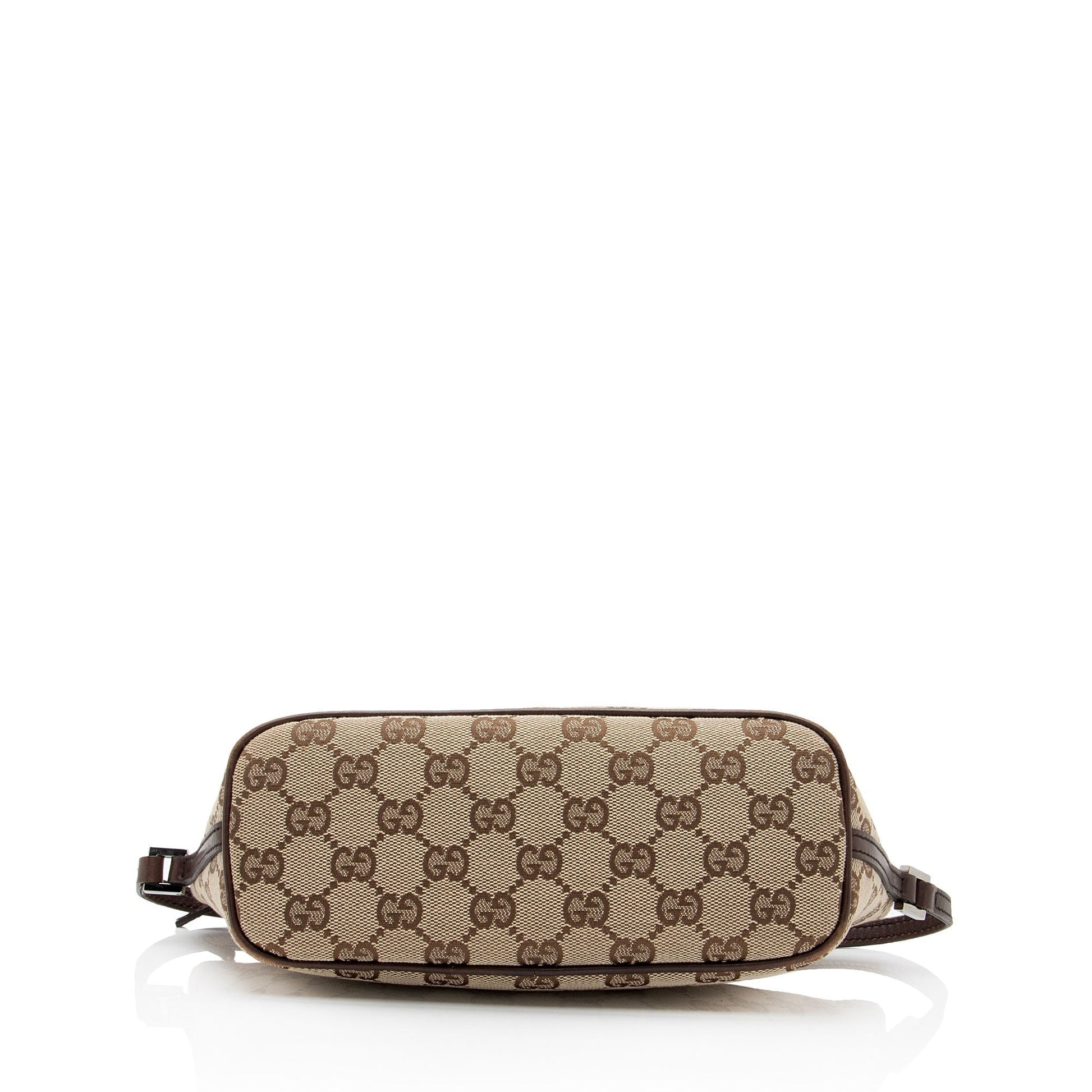 Gucci Pochette Leather Canvas Clutch