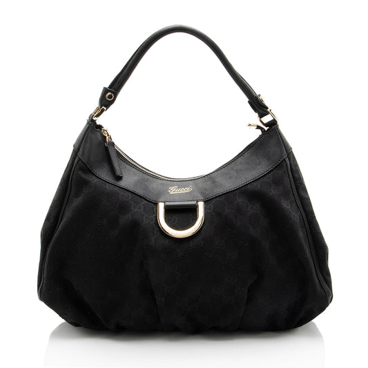 Gucci GG Canvas D Ring Medium Hobo