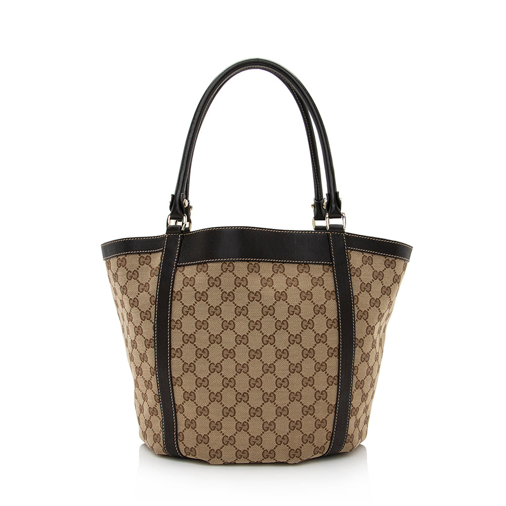 Gucci GG Canvas D Ring Medium Tote (SHF-21408)