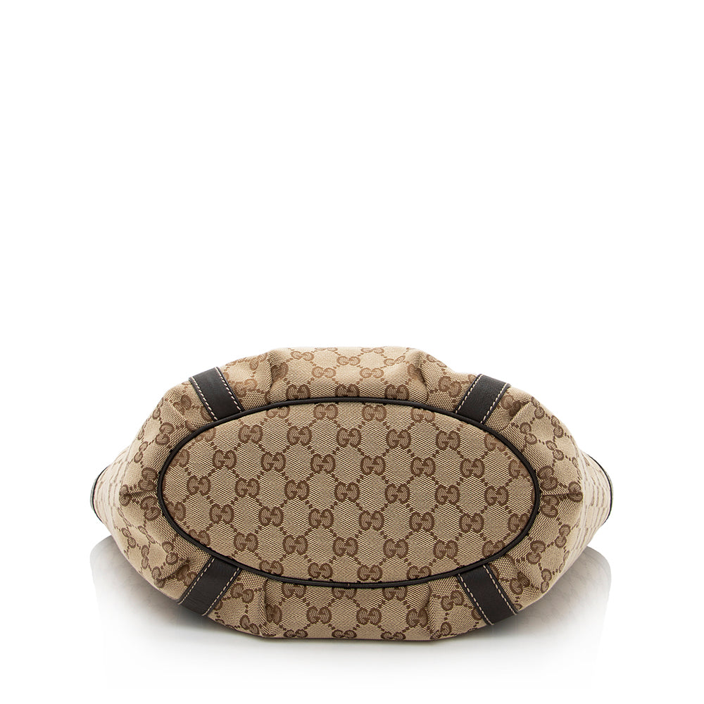 Gucci GG Canvas D Ring Medium Tote (SHF-21408)