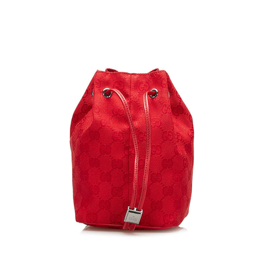 Gucci GG Canvas Drawstring Pouch (SHG-35646)