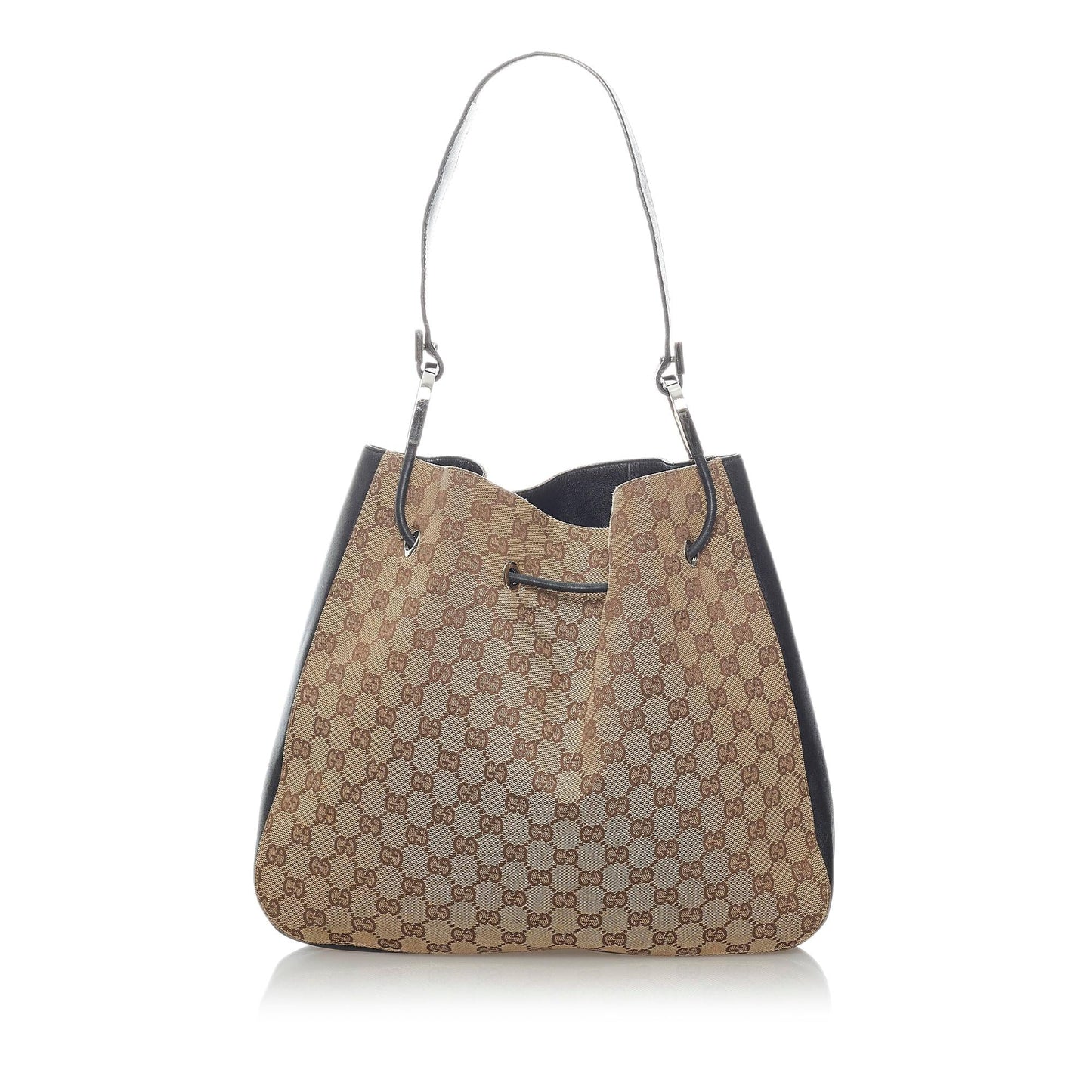 Gucci GG Canvas Drawstring Shoulder Bag (SHG-32073)