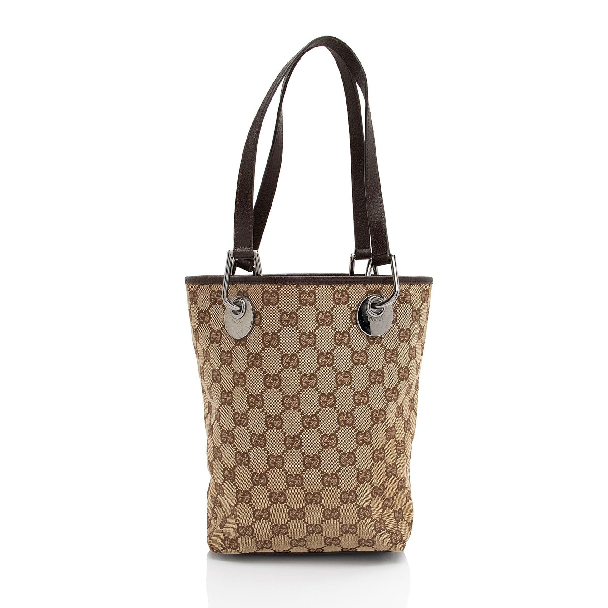 Gucci Leather Canvas Tote