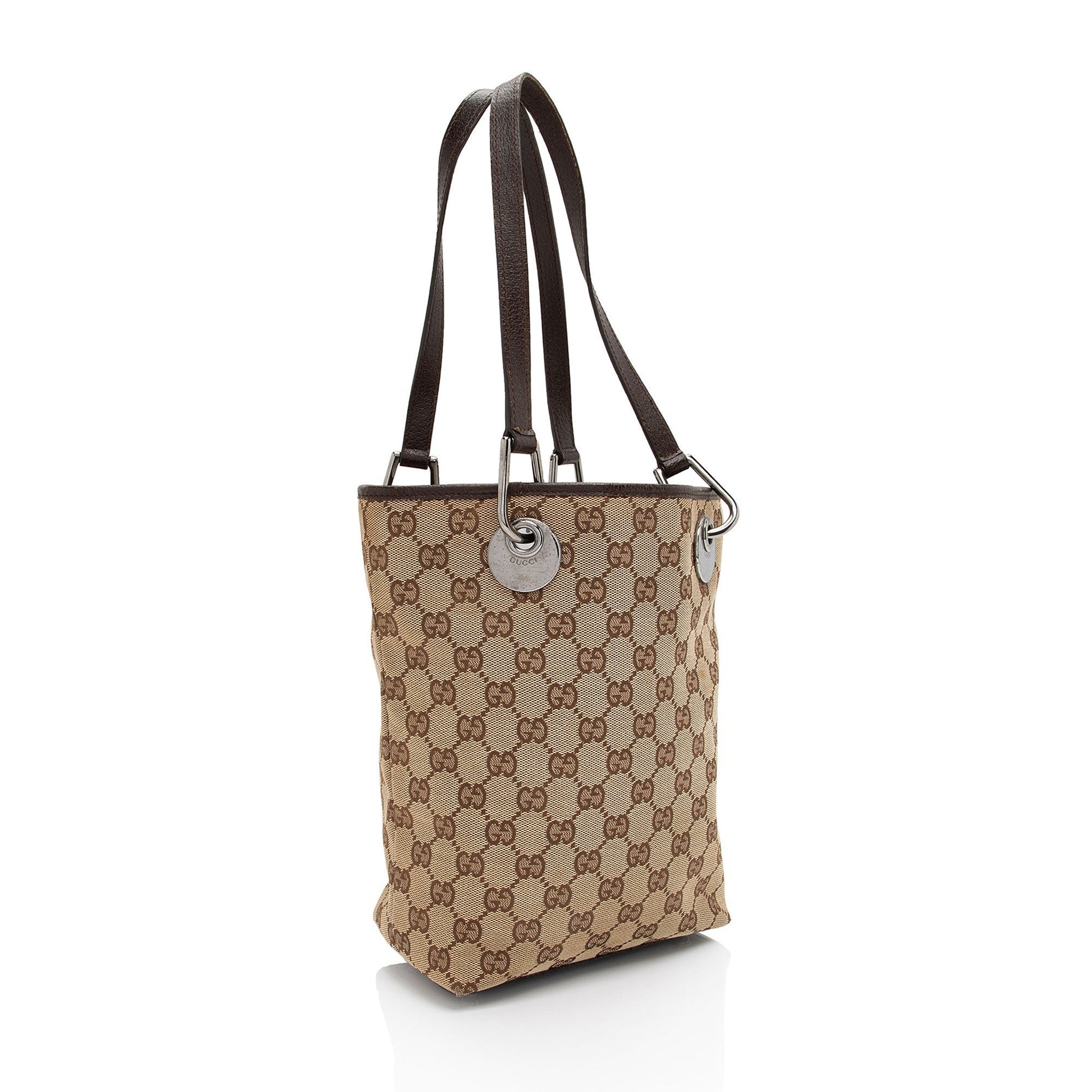 Gucci Leather Canvas Tote