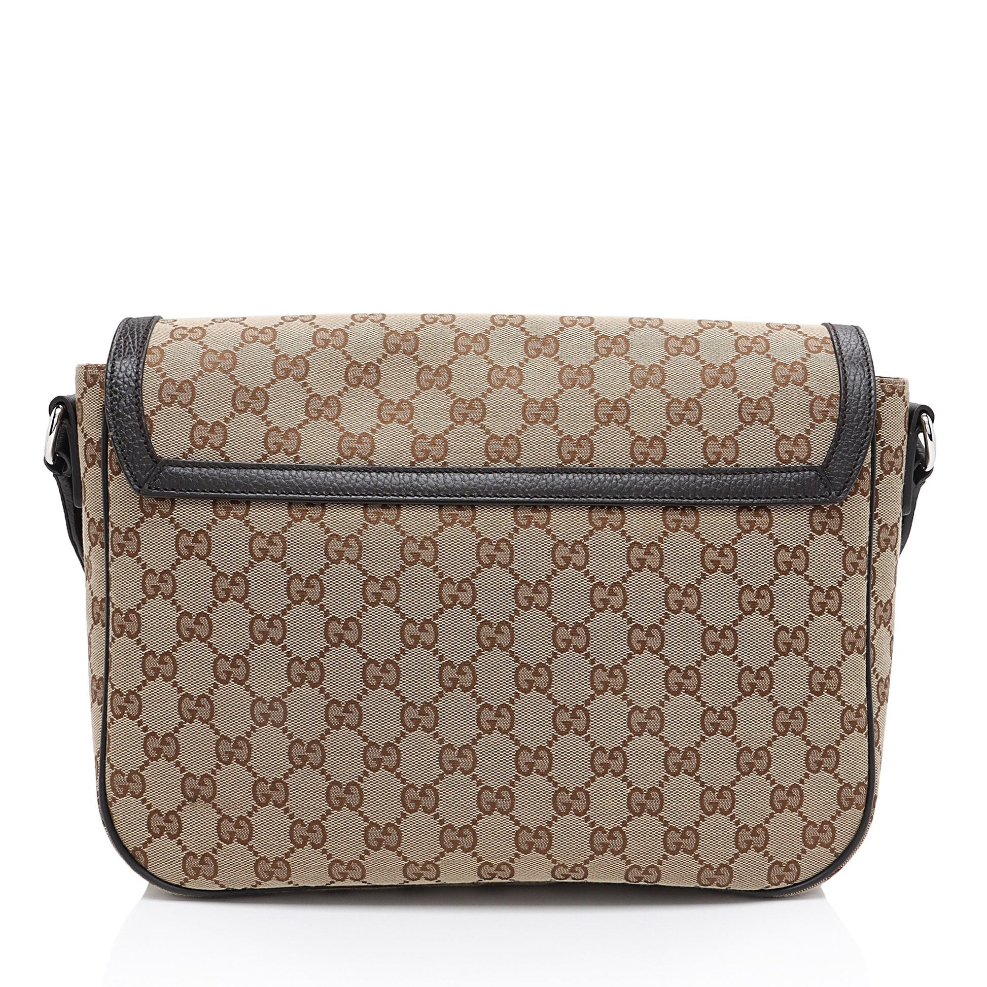 Gucci Nylon Leather Canvas Shoulder Bag