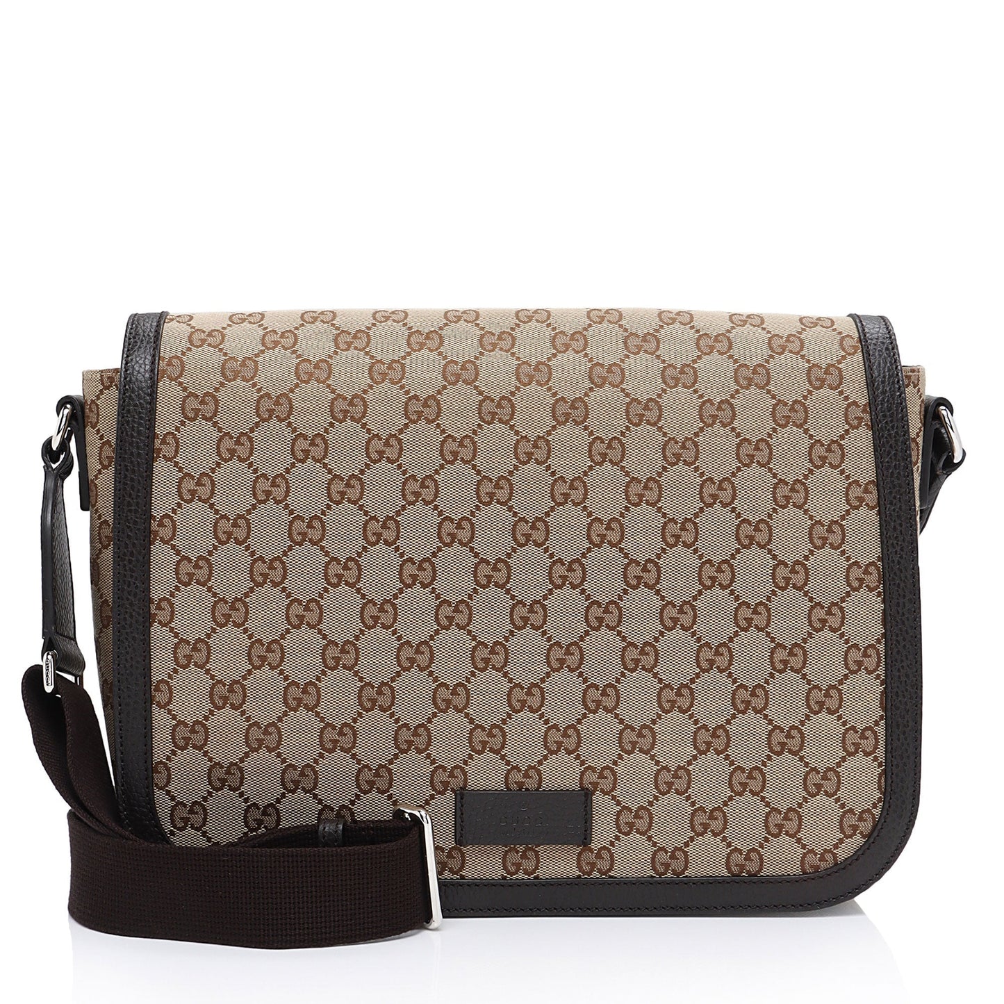 Gucci Nylon Leather Canvas Shoulder Bag