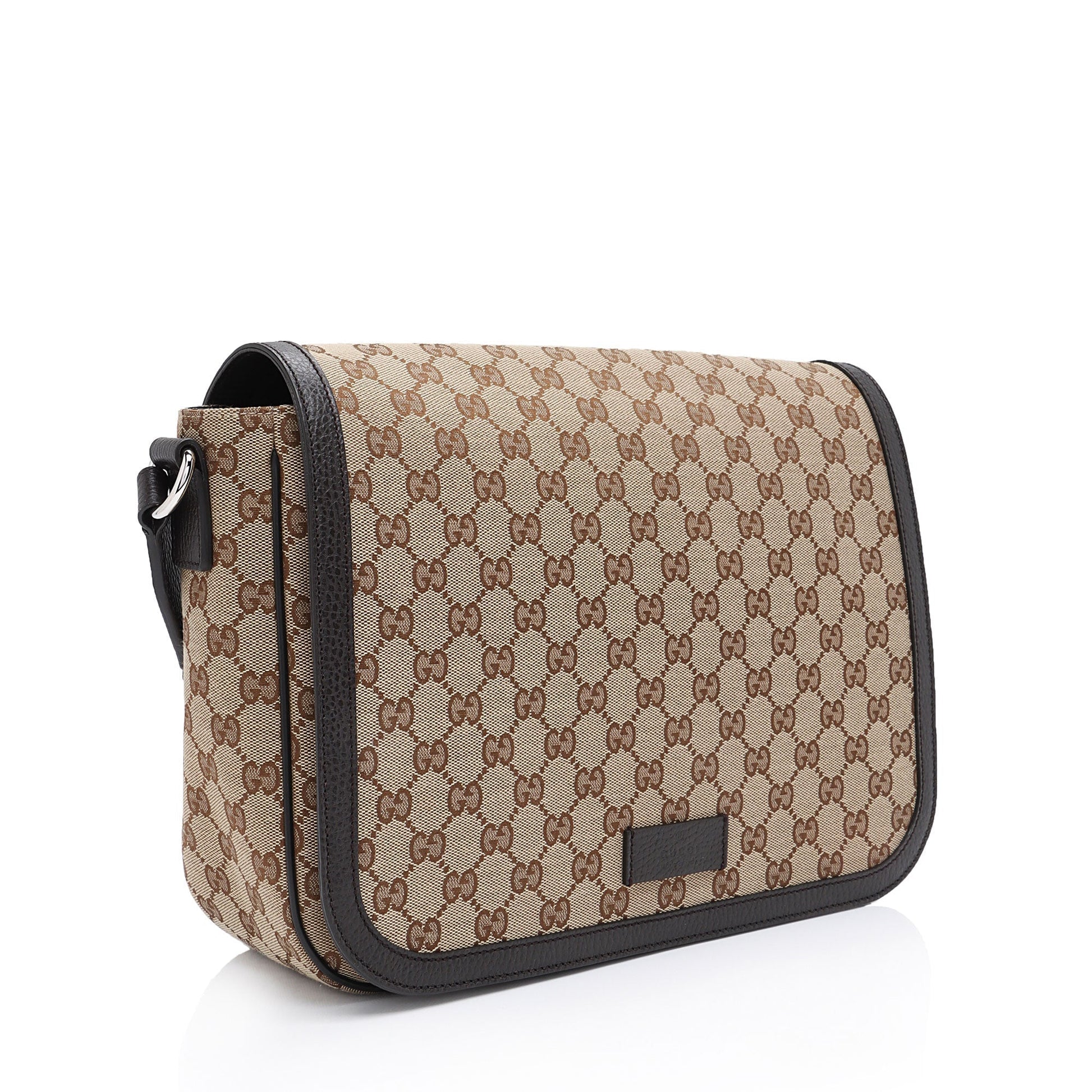 Gucci Nylon Leather Canvas Shoulder Bag