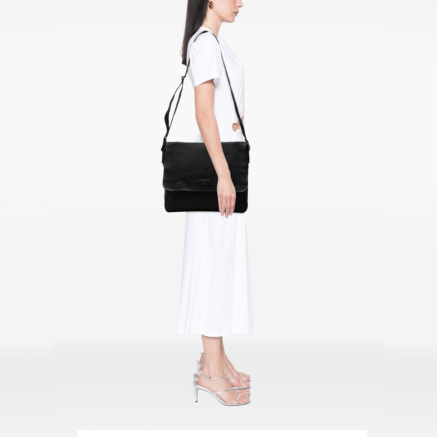 Gucci GG Canvas Flap Messenger Bag