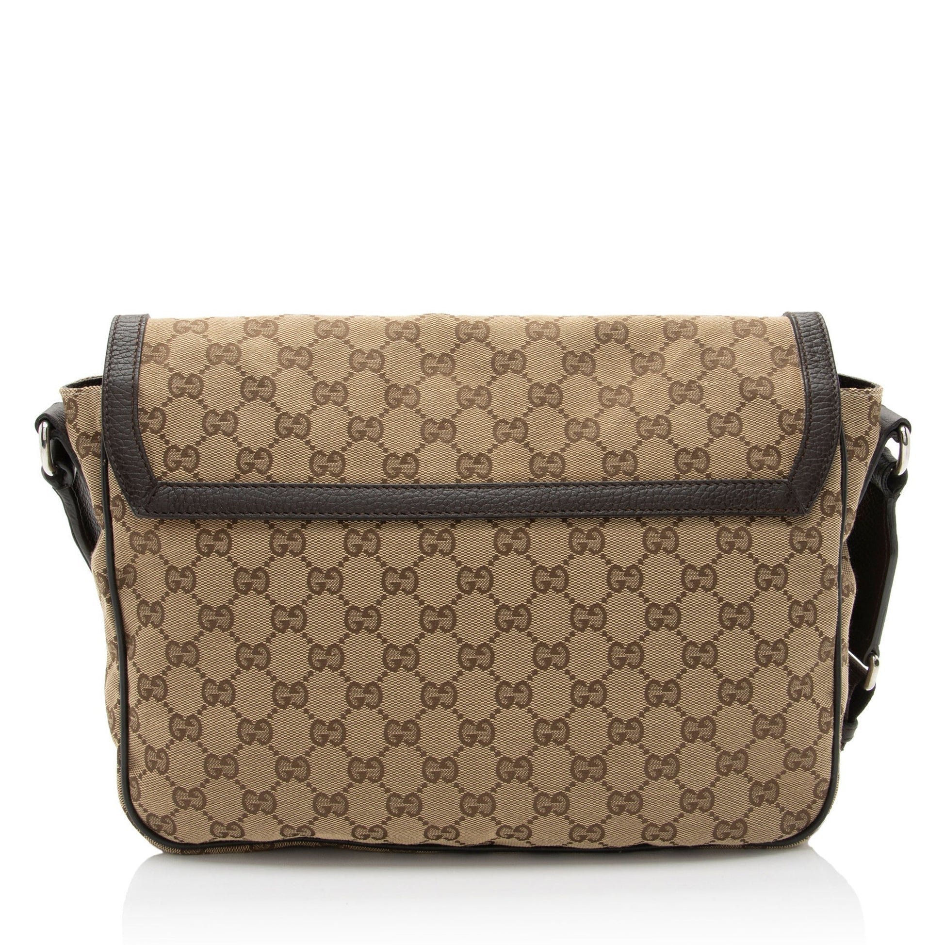 Gucci Nylon Leather Canvas Shoulder Bag