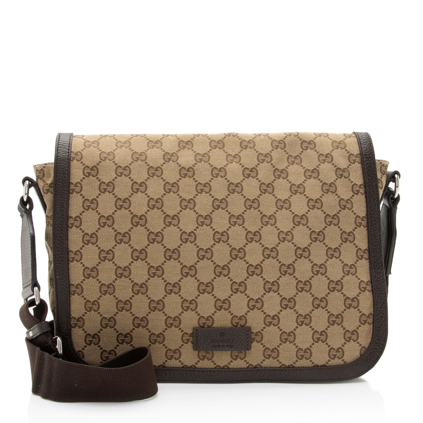 Gucci Nylon Leather Canvas Shoulder Bag