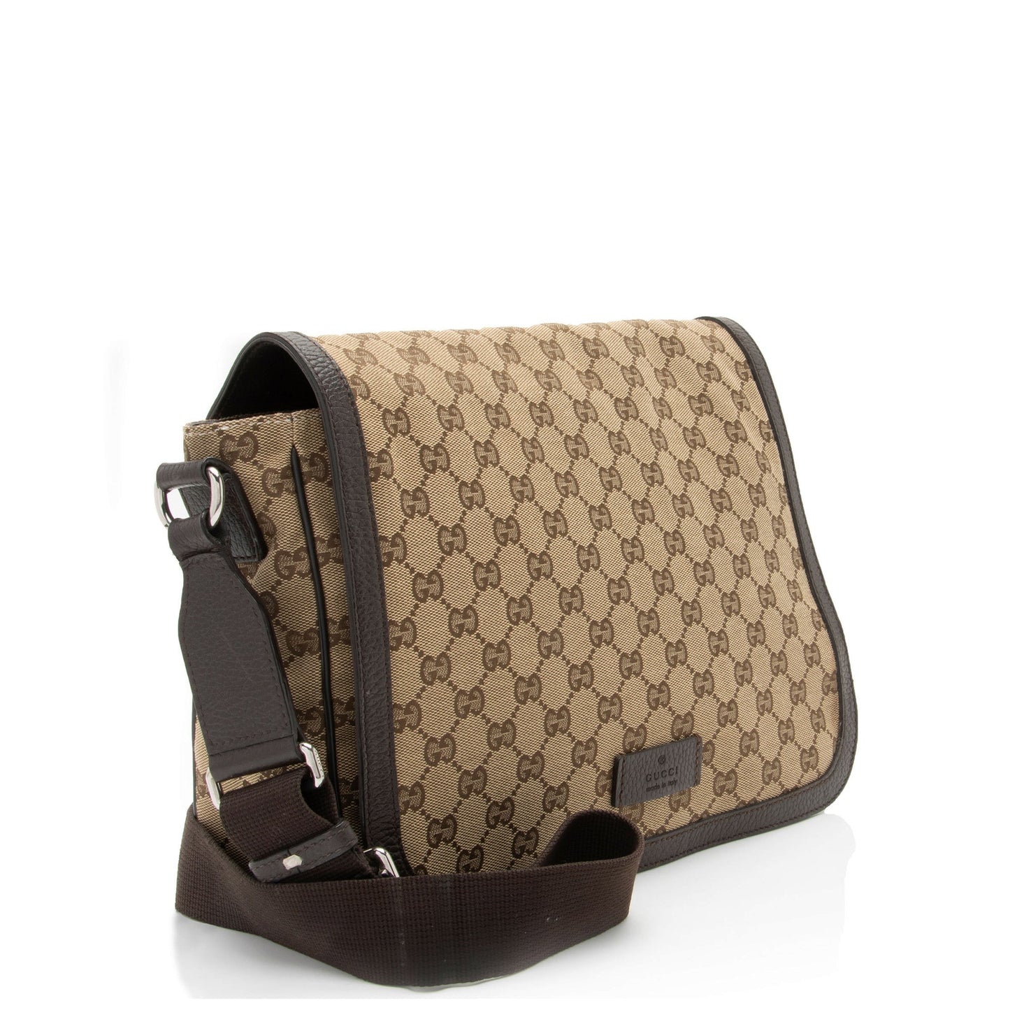 Gucci Nylon Leather Canvas Shoulder Bag