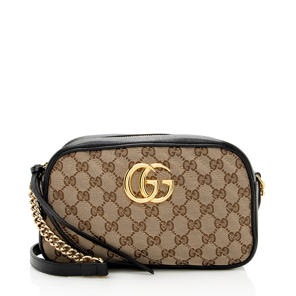 Gucci GG Marmont Leather Canvas Shoulder Bag Style 3