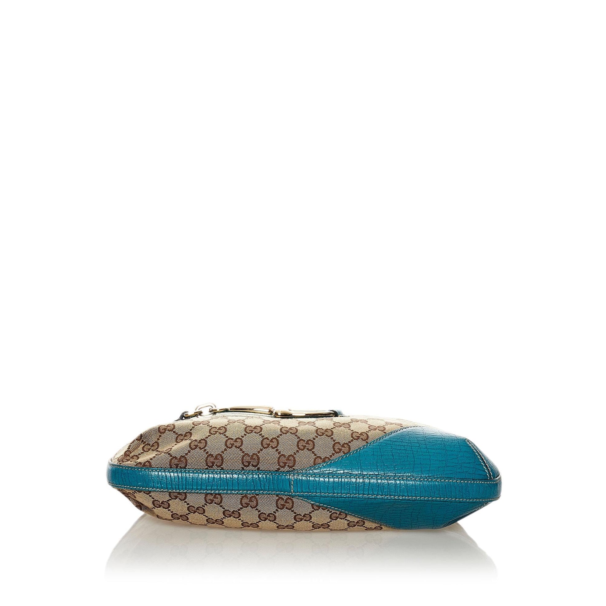 Gucci GG Canvas Hasler Horsebit Shoulder Bag (SHG-34318)