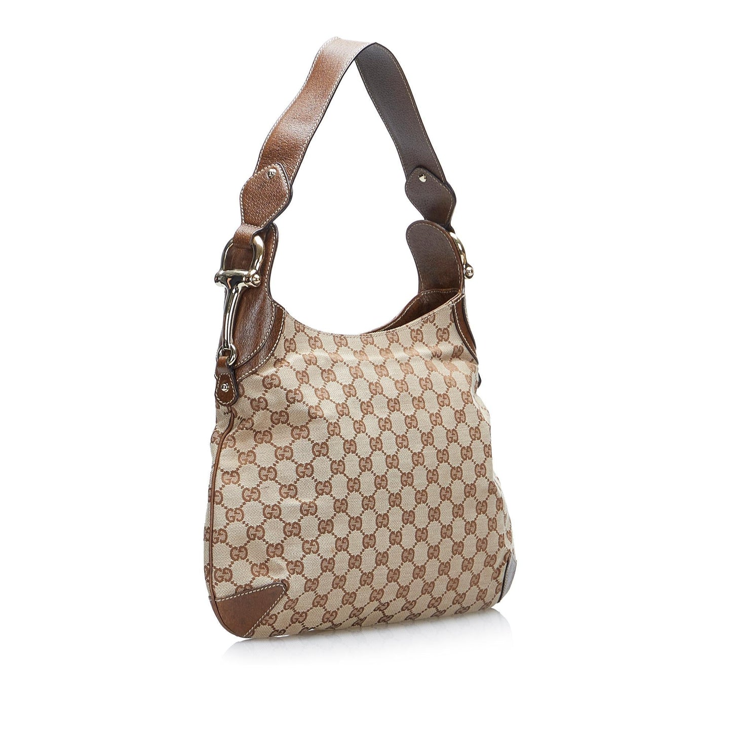 Gucci GG Canvas Horsebit Creole Hobo Bag (SHG-y6YgpM)