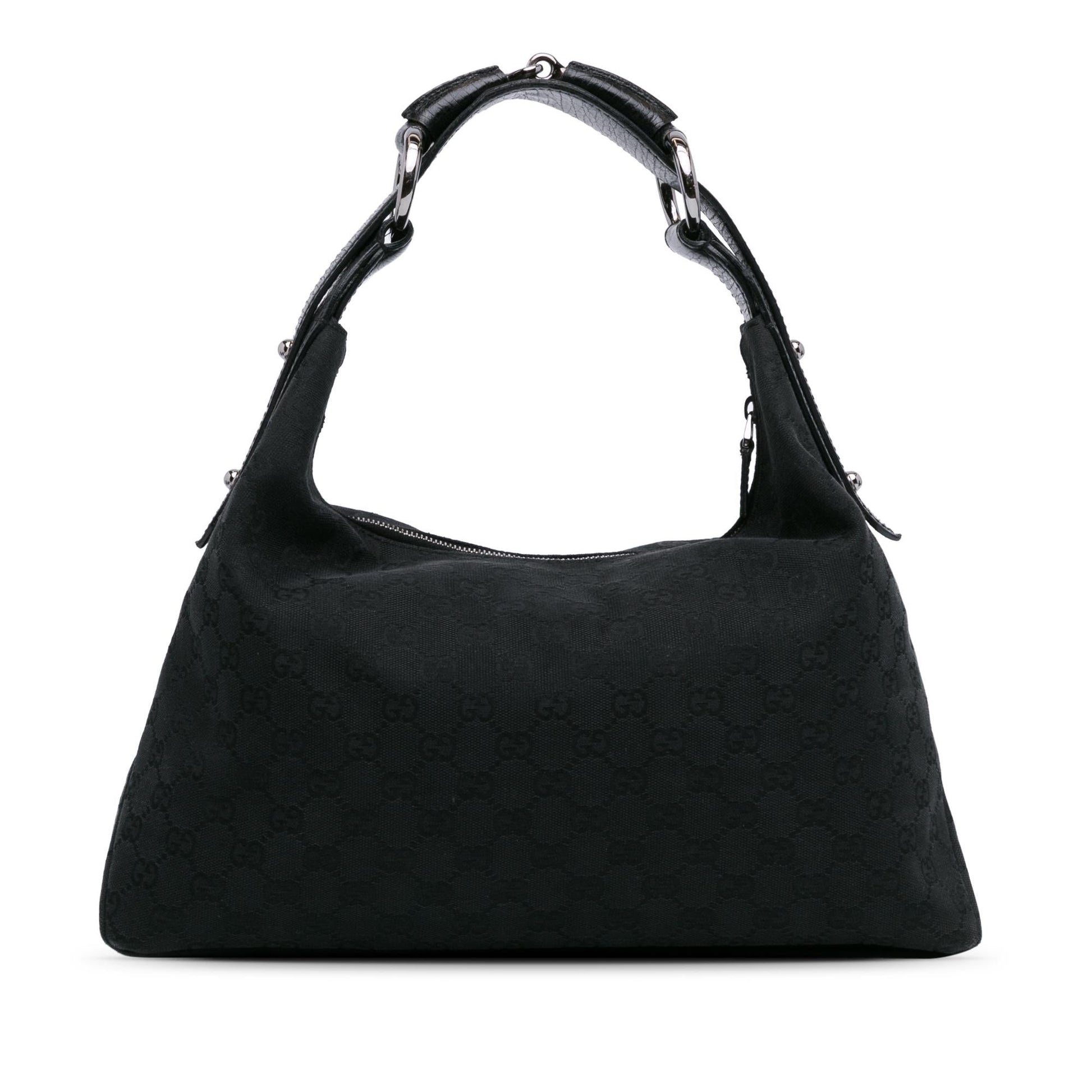 Gucci GG Canvas Horsebit Hobo (SHG-07dStE)
