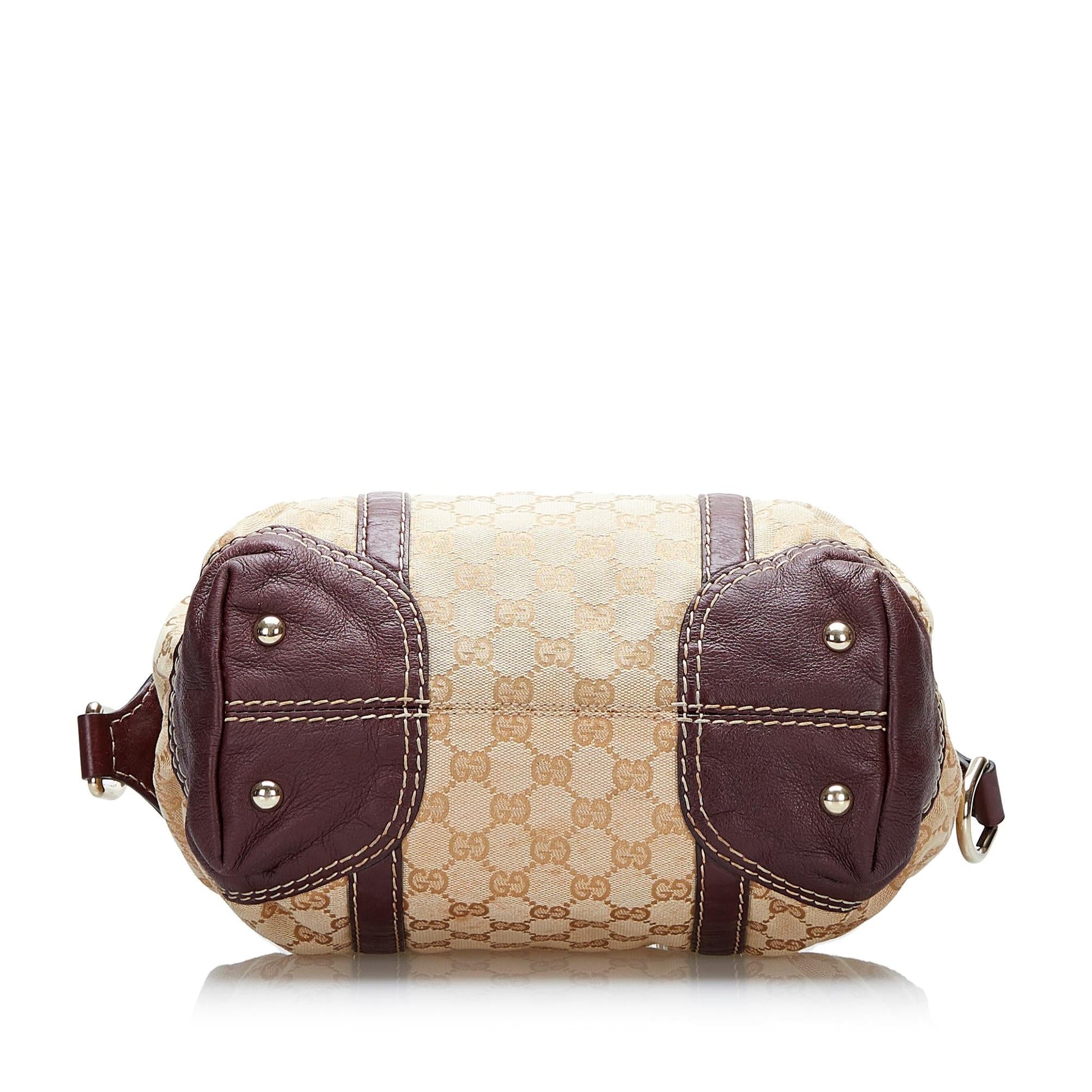 Gucci GG Canvas Horsebit Nail Satchel (SHG-36819)