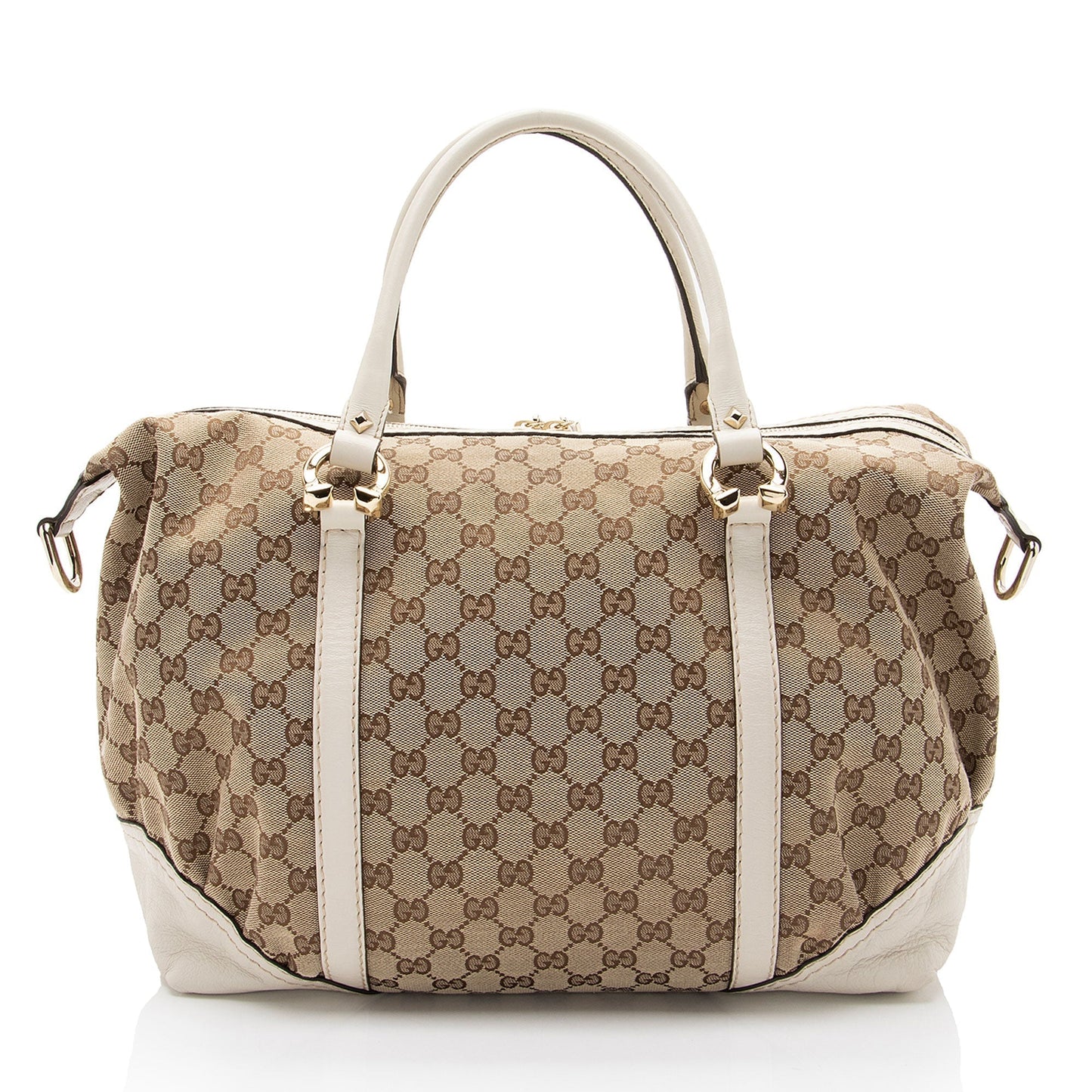 Gucci Leather Canvas Handbag