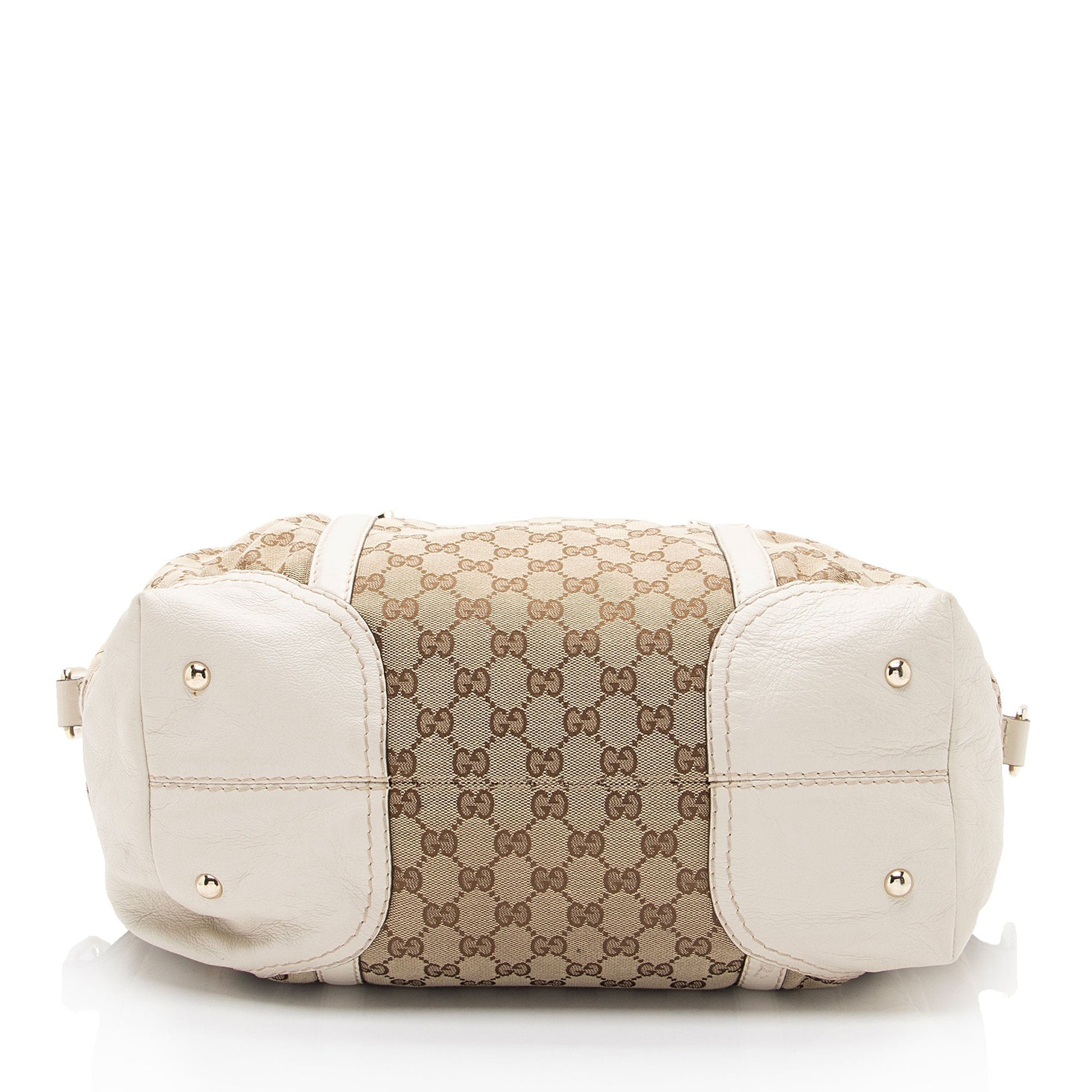 Gucci Leather Canvas Handbag