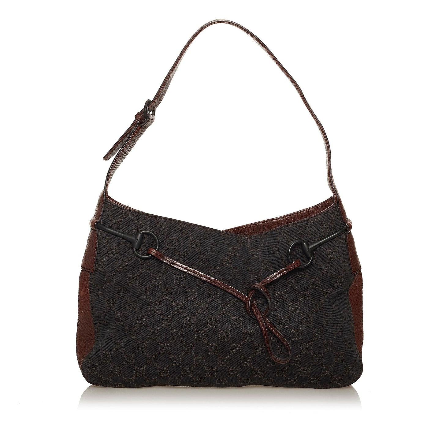 Gucci GG Canvas Horsebit Shoulder Bag (SHG-29071)